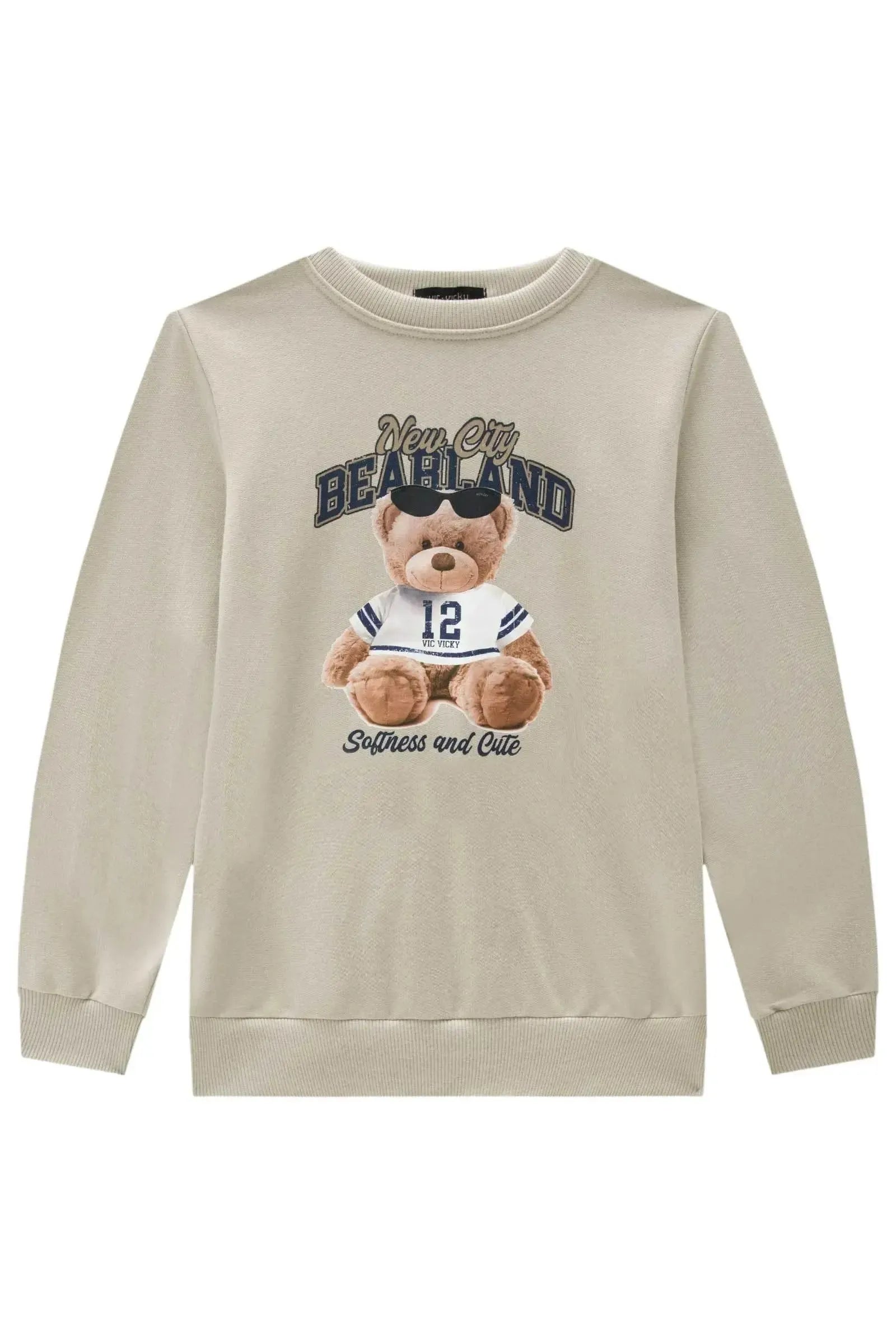 Blusão em Moletom sem Pelúcia 89191 Vic&Vicky Teen Menina