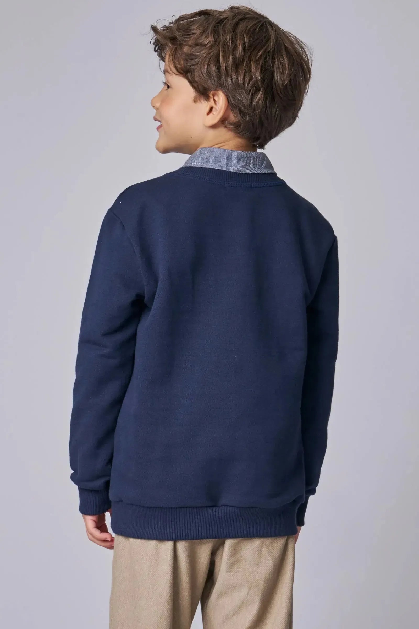 Blusão em Moletom sem Pelúcia 90103 LucBoo Infantil Menino