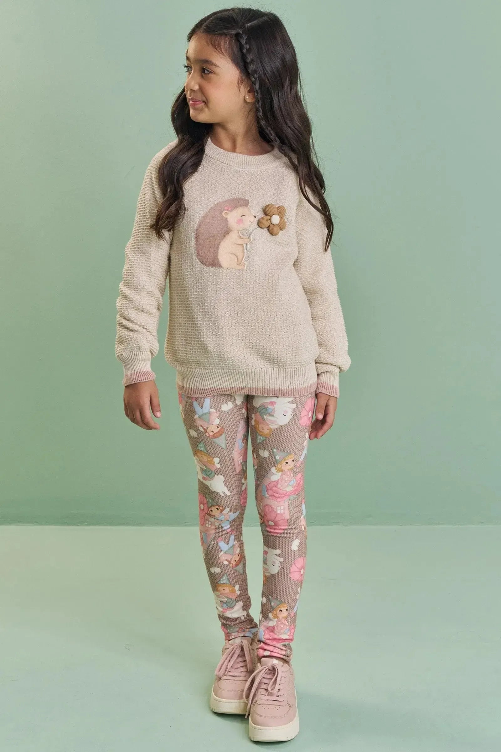 Blusão em Tricot 100% Algodão 87240 Kukiê Infantil Menina