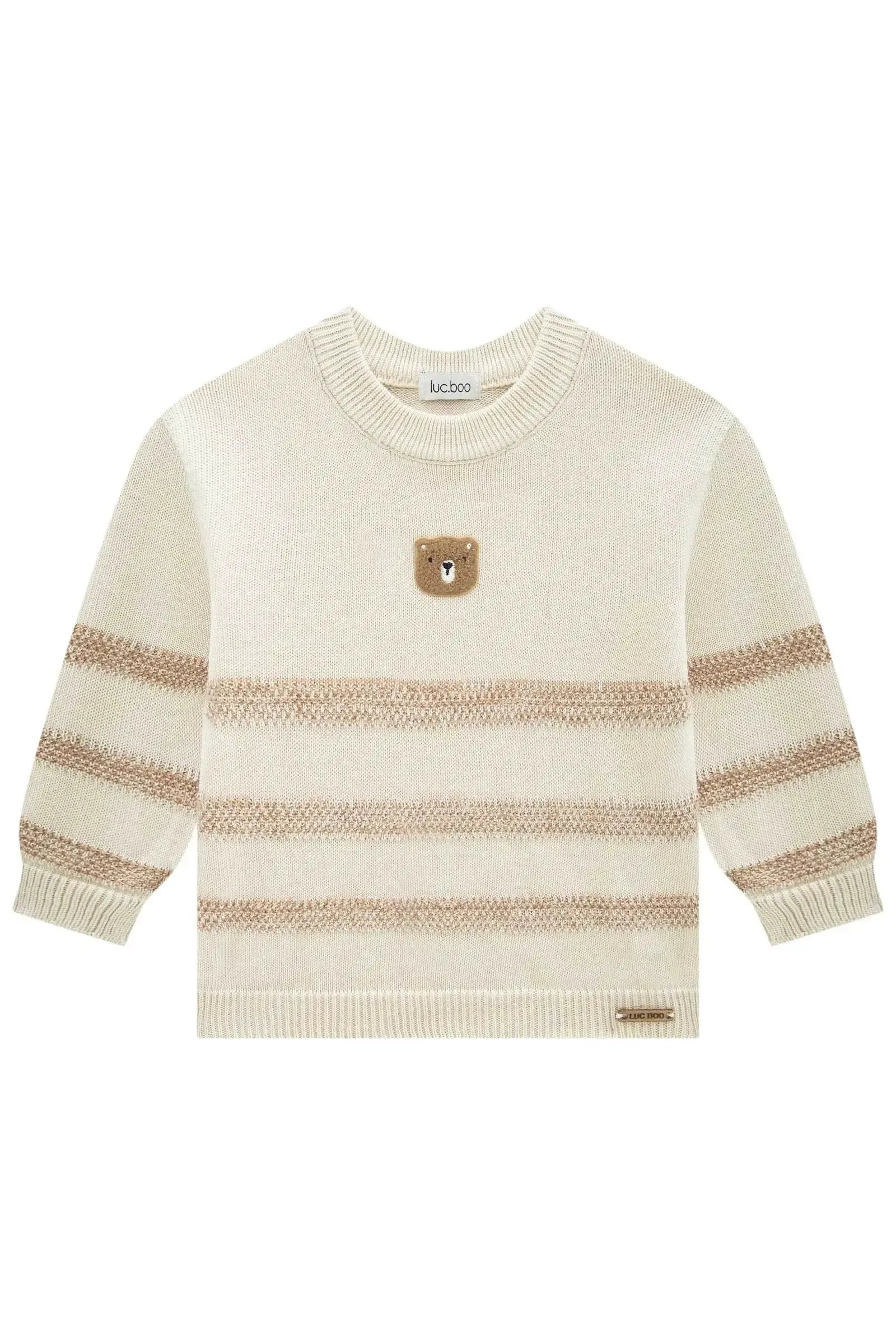 Blusão em Tricot 100% Algodão sem Costura 87151 LucBoo Bebê Menino
