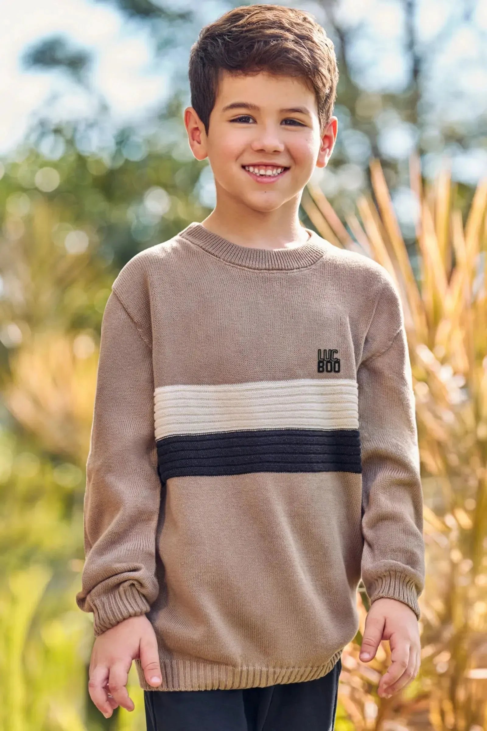 Blusão em Tricot em 100% Algodão sem Costura 87155 LucBoo Infantil Menino