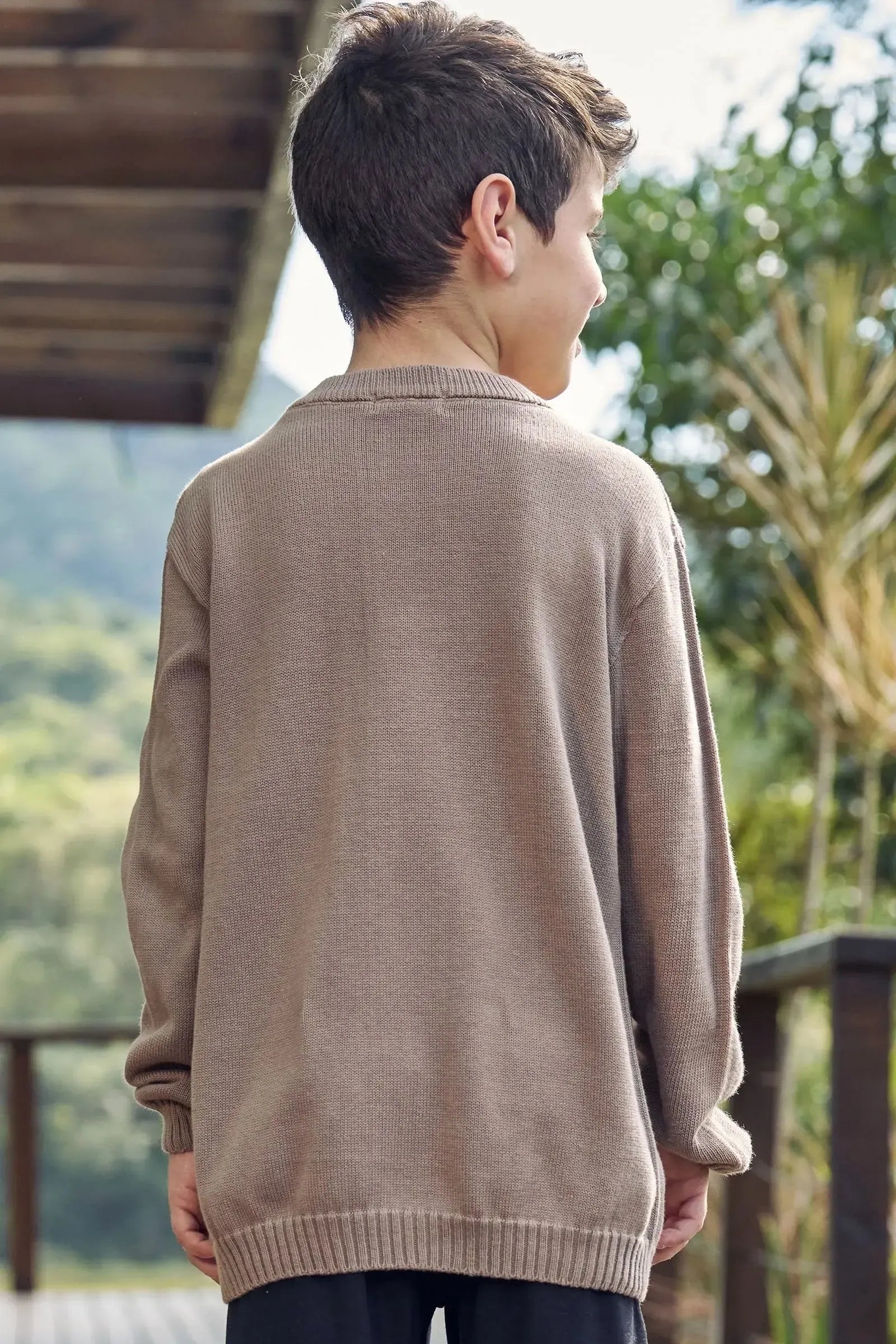 Blusão em Tricot em 100% Algodão sem Costura 87155 LucBoo Infantil Menino