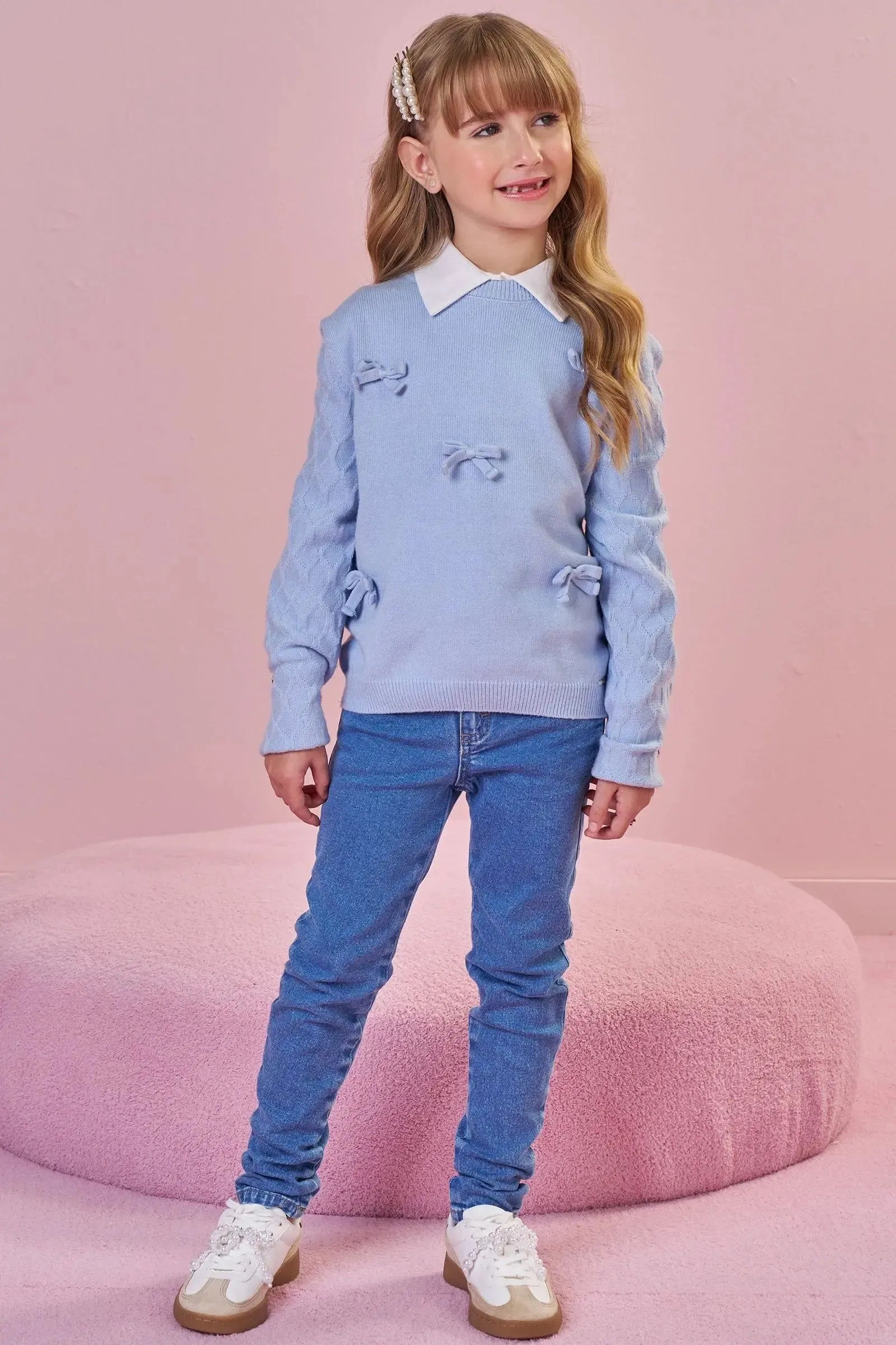 Blusão em Tricot Prime 94036 Infanti Infantil Menina