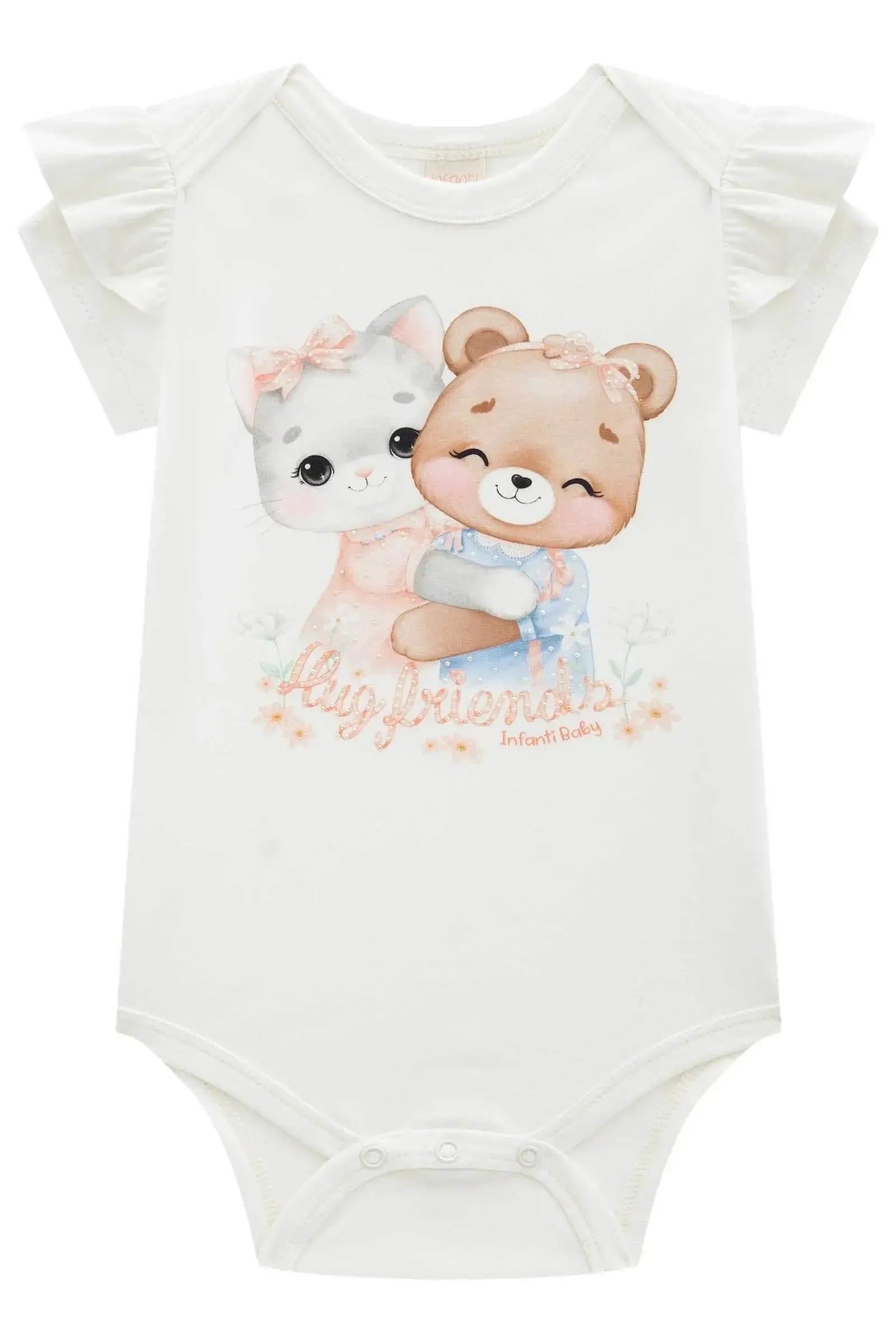 Body em Cotton 94936 Infanti Bebê Menina