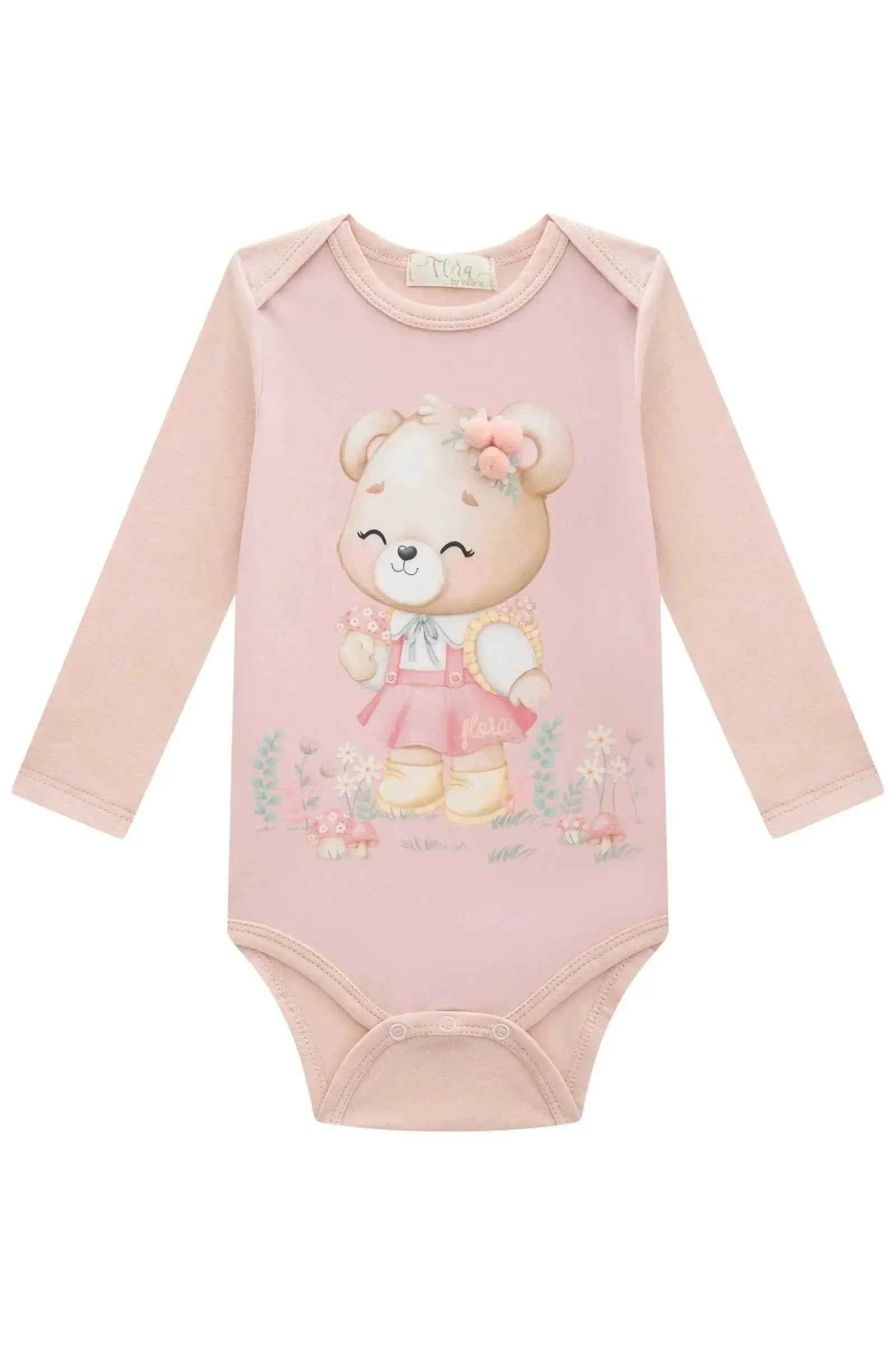 Body em Cotton 89491 Infanti Bebê Menina