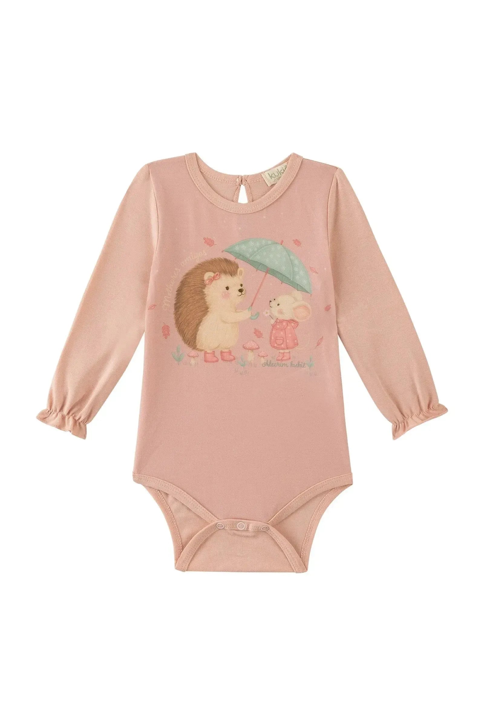 Body em Cotton 89916 Kukiê Bebê Menina