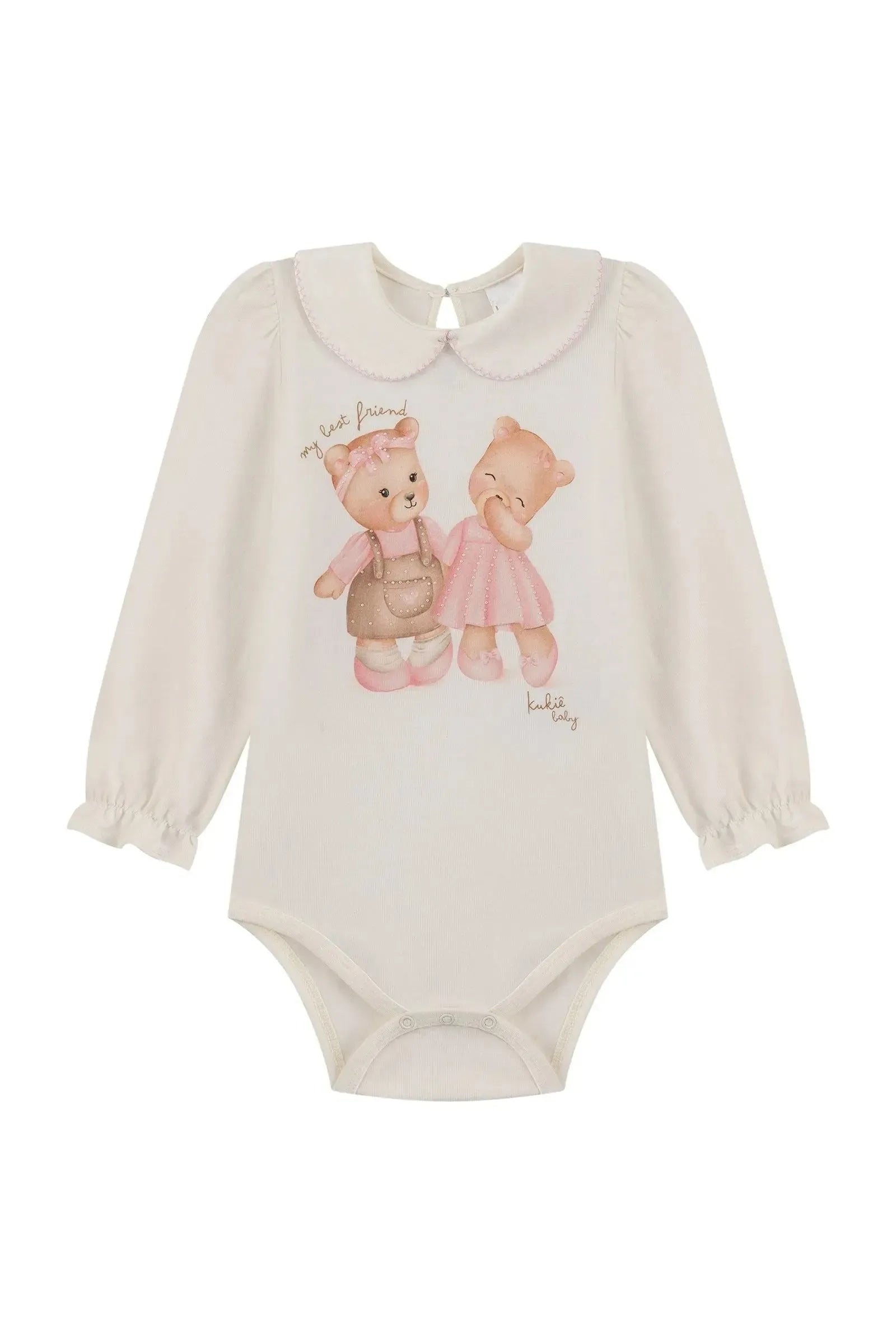 Body em Cotton 90606 Kukiê Bebê Menina