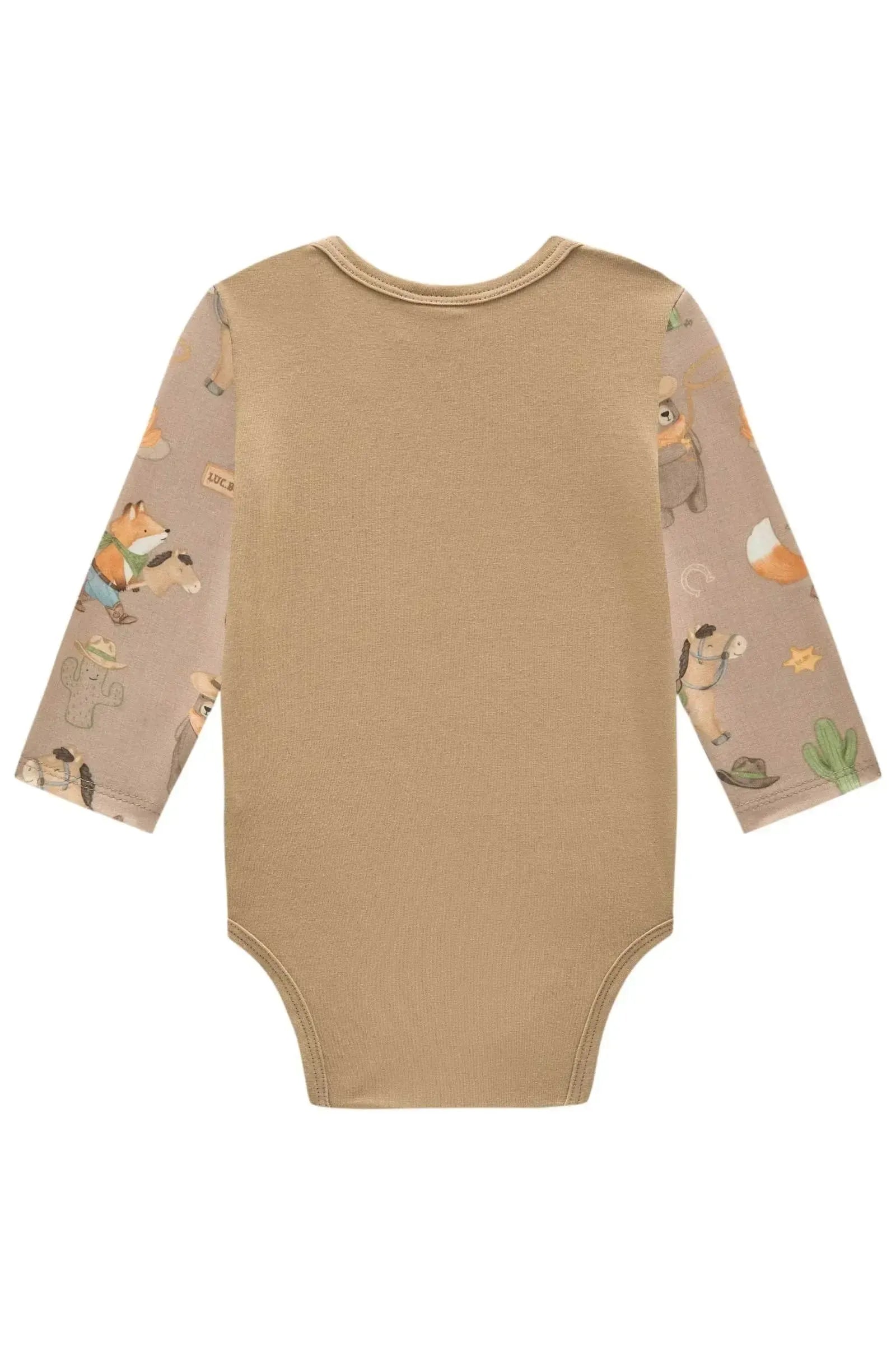 Body em Cotton e Malha Power 91658 LucBoo Bebê Menino