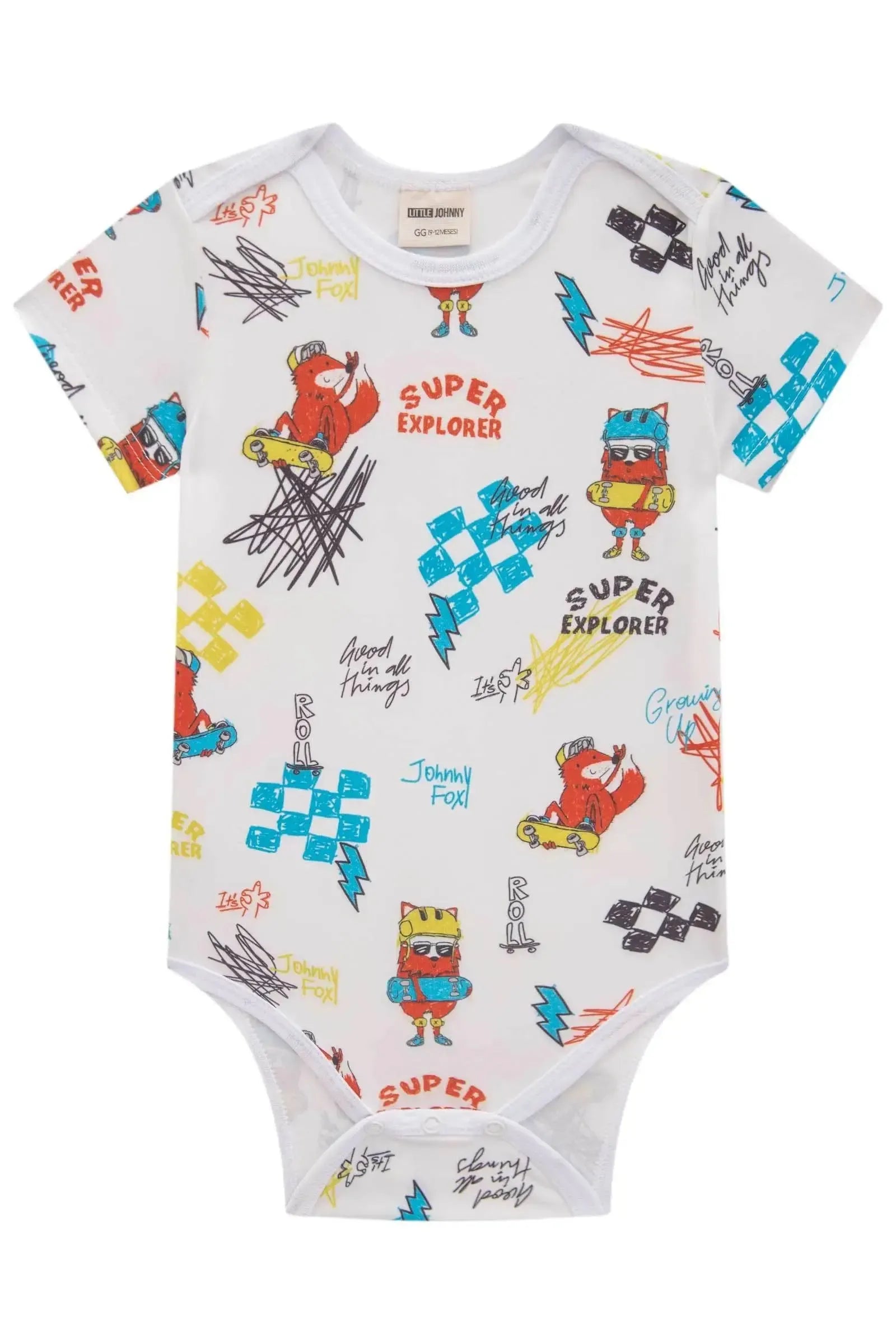 Body em Malha Comfy 84266 Johnny Fox Bebê Menino