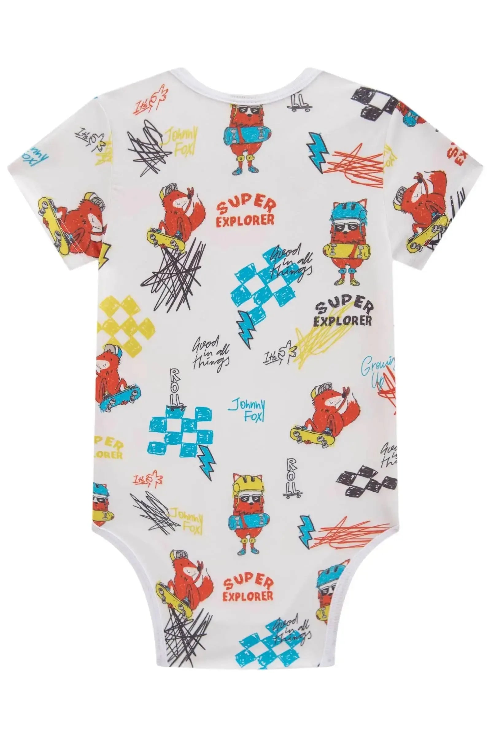 Body em Malha Comfy 84266 Johnny Fox Bebê Menino