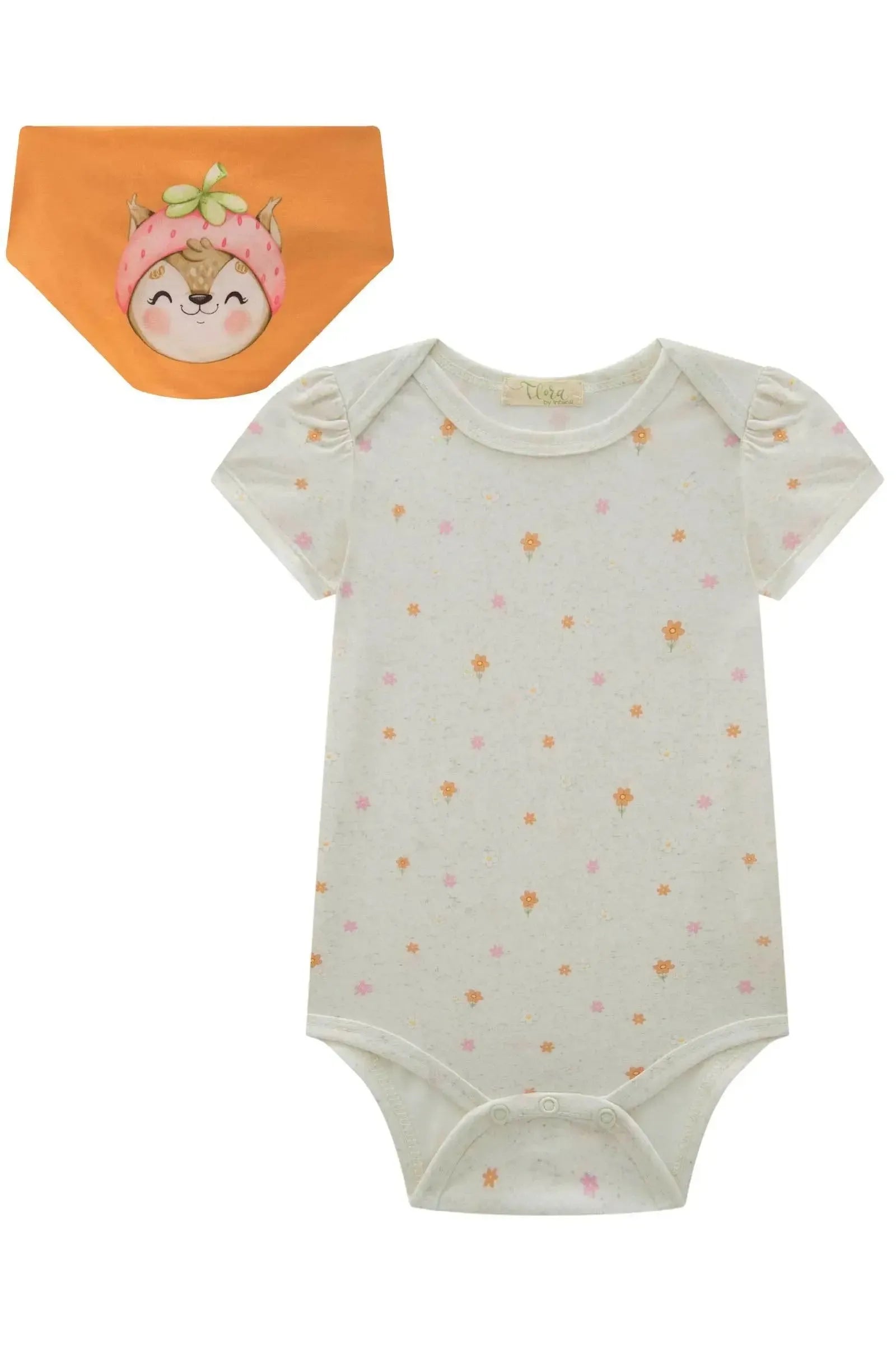 Body em Malha Comfy. Acompanha Acessório 83440 Infanti Bebê Menina