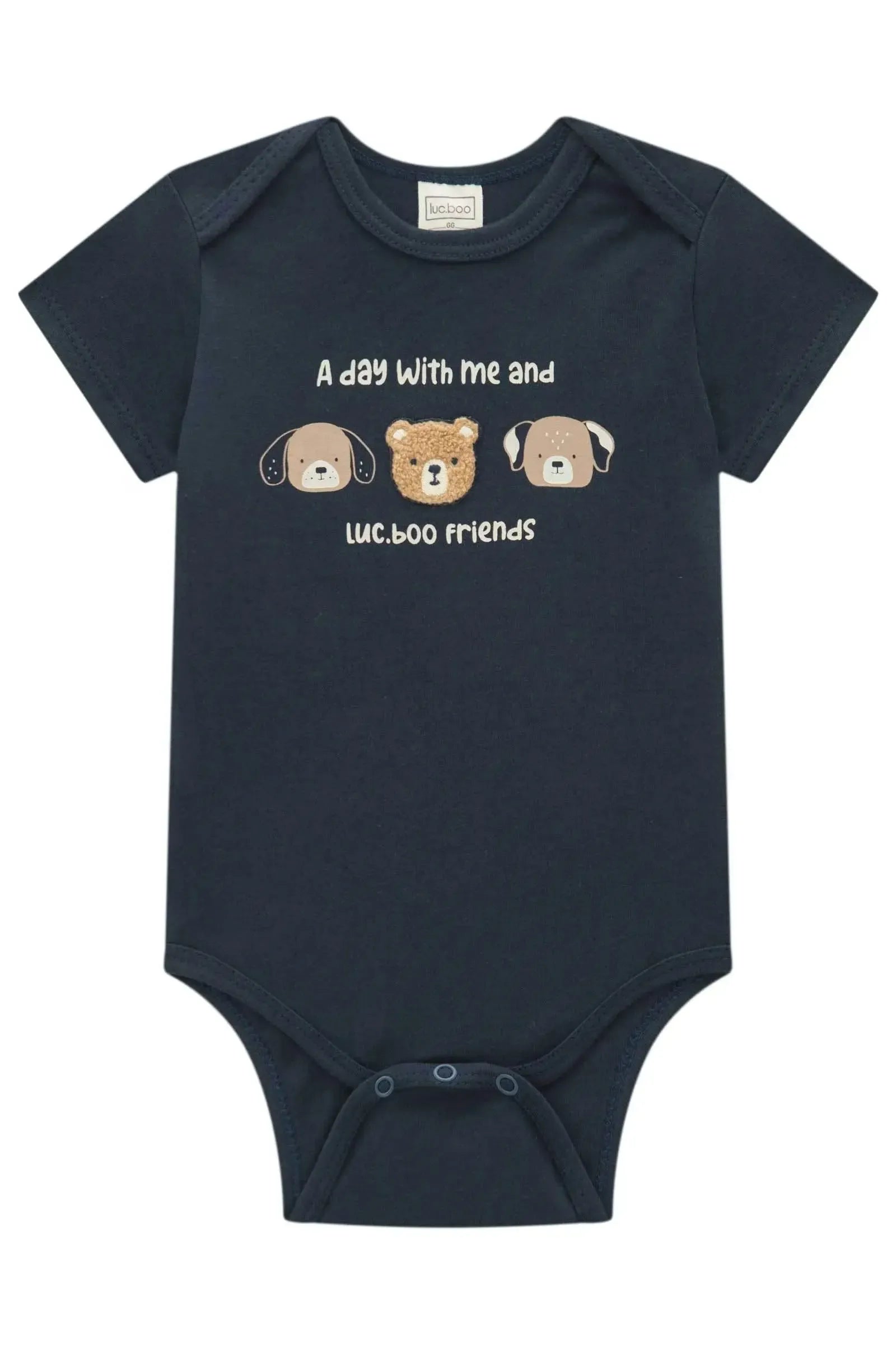 Body em Suedine 95366 LucBoo Bebê Menino