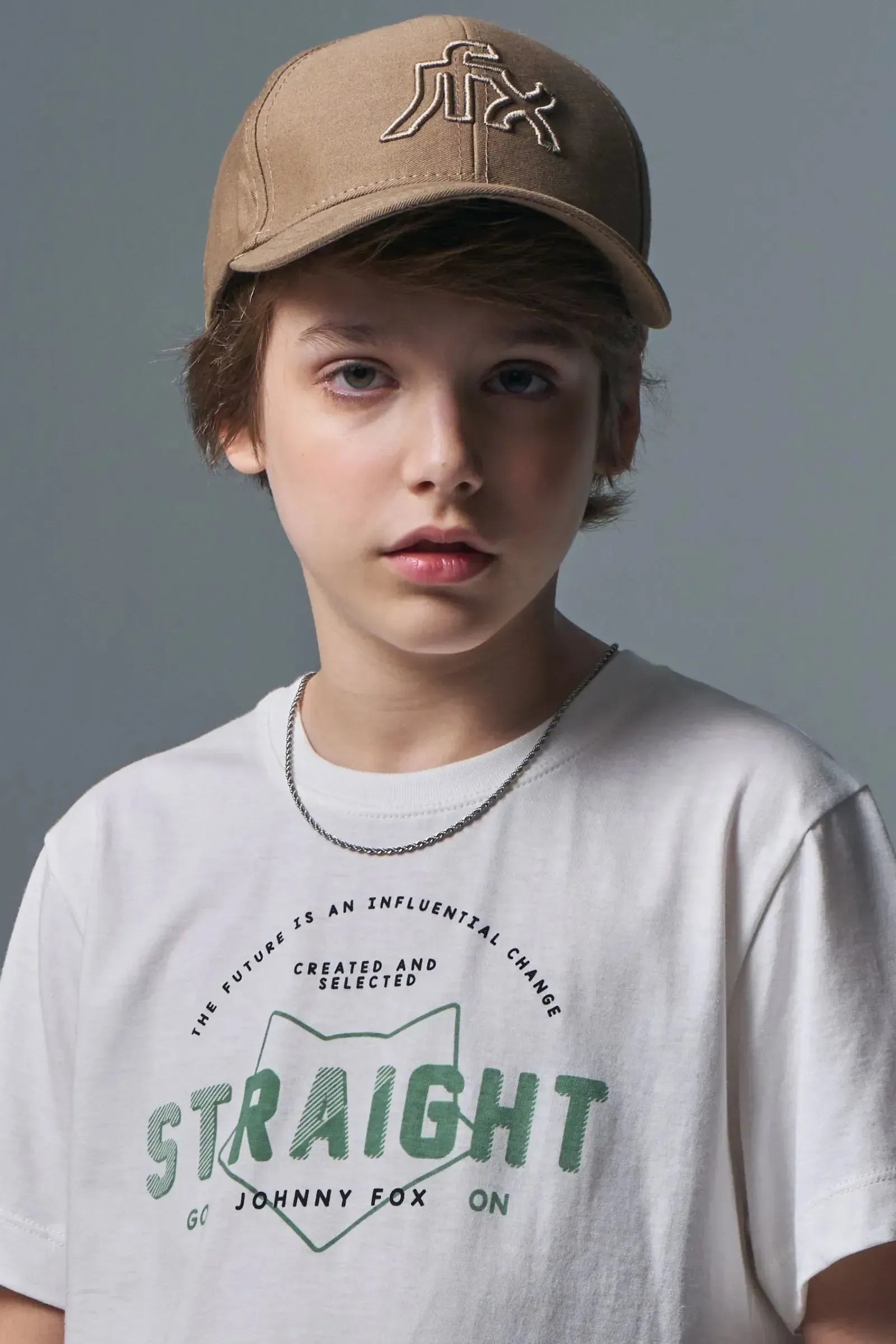Boné em Sarja com Aba Curvada 95826 Johnny Fox Teen Menino