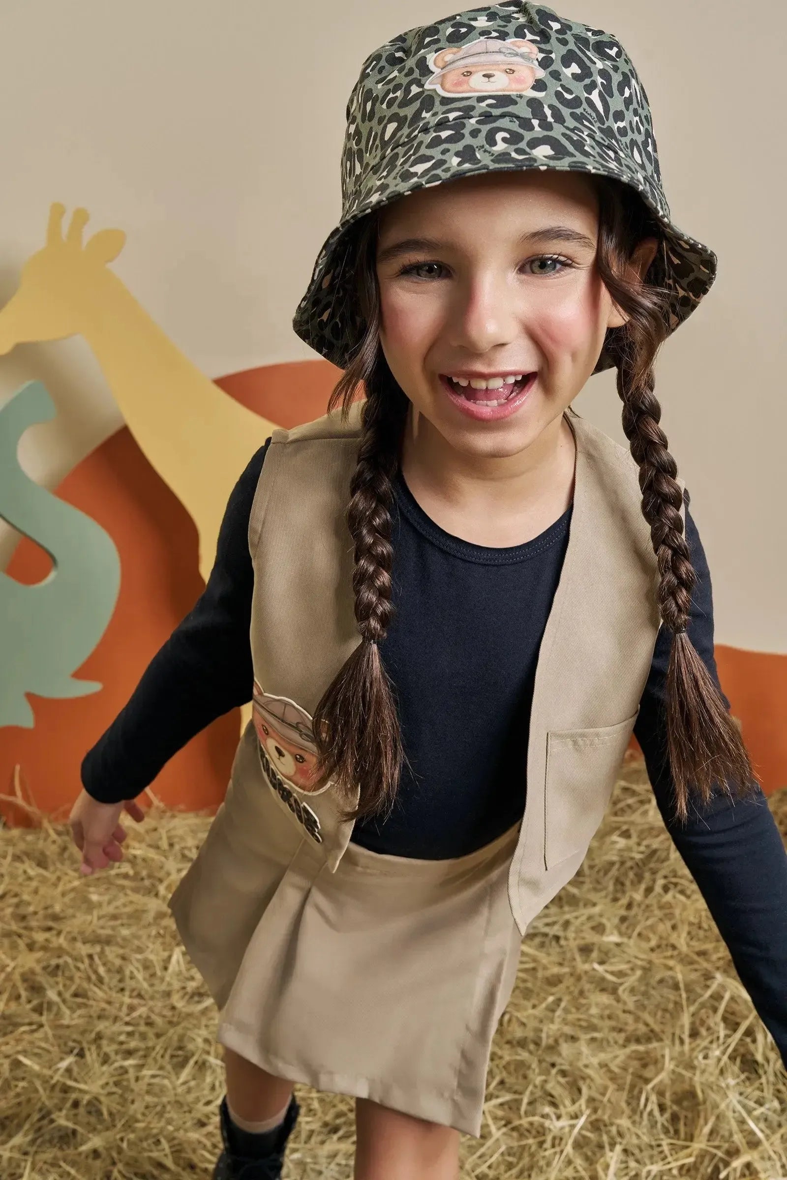 Bucket em Sarja com Elastano 90590 Kukiê Infantil Menina
