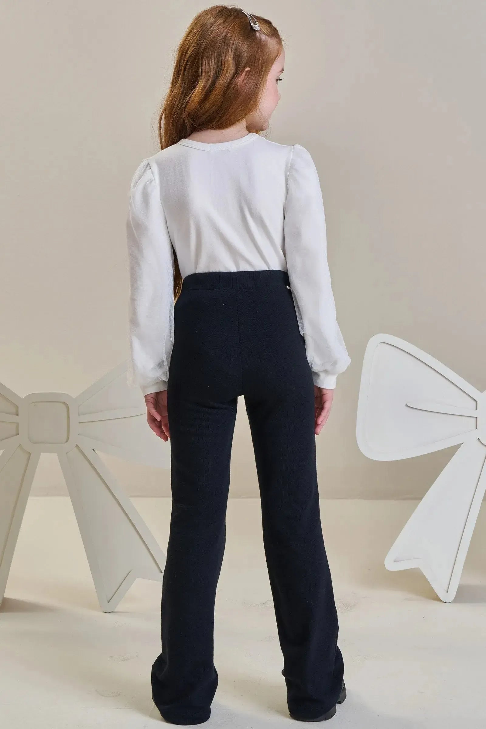 Calça Boo Cut em Moletwill 92656 Infanti Infantil Menina