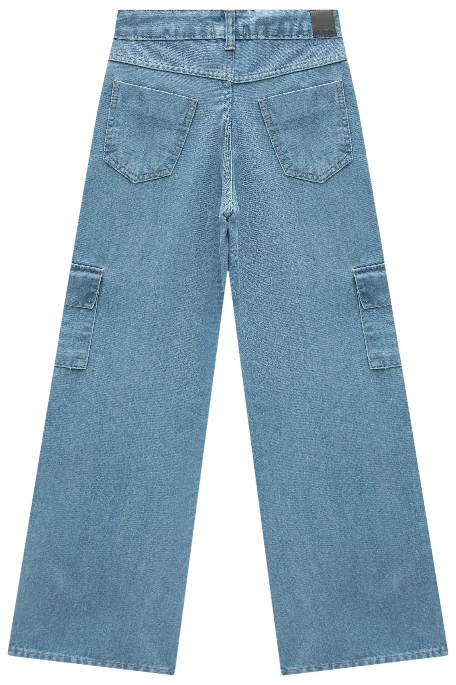 Calça Cargo em Jeans 90190 Vic&Vicky Teen Menina