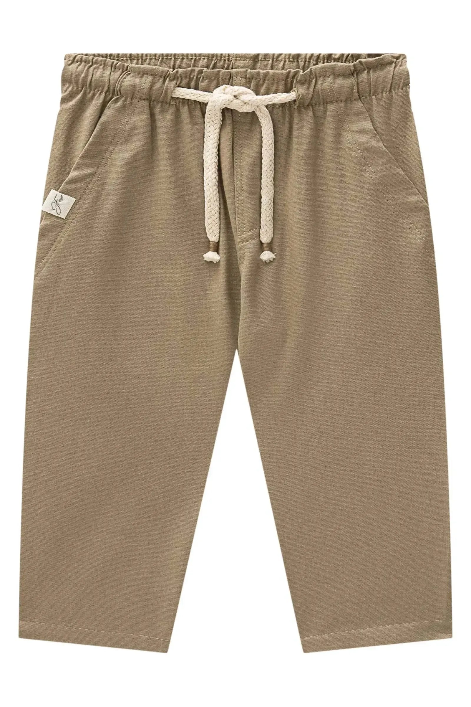 Calça Comfy em Linho Santorine com Elastano 86341 Johnny Fox Bebê Menino
