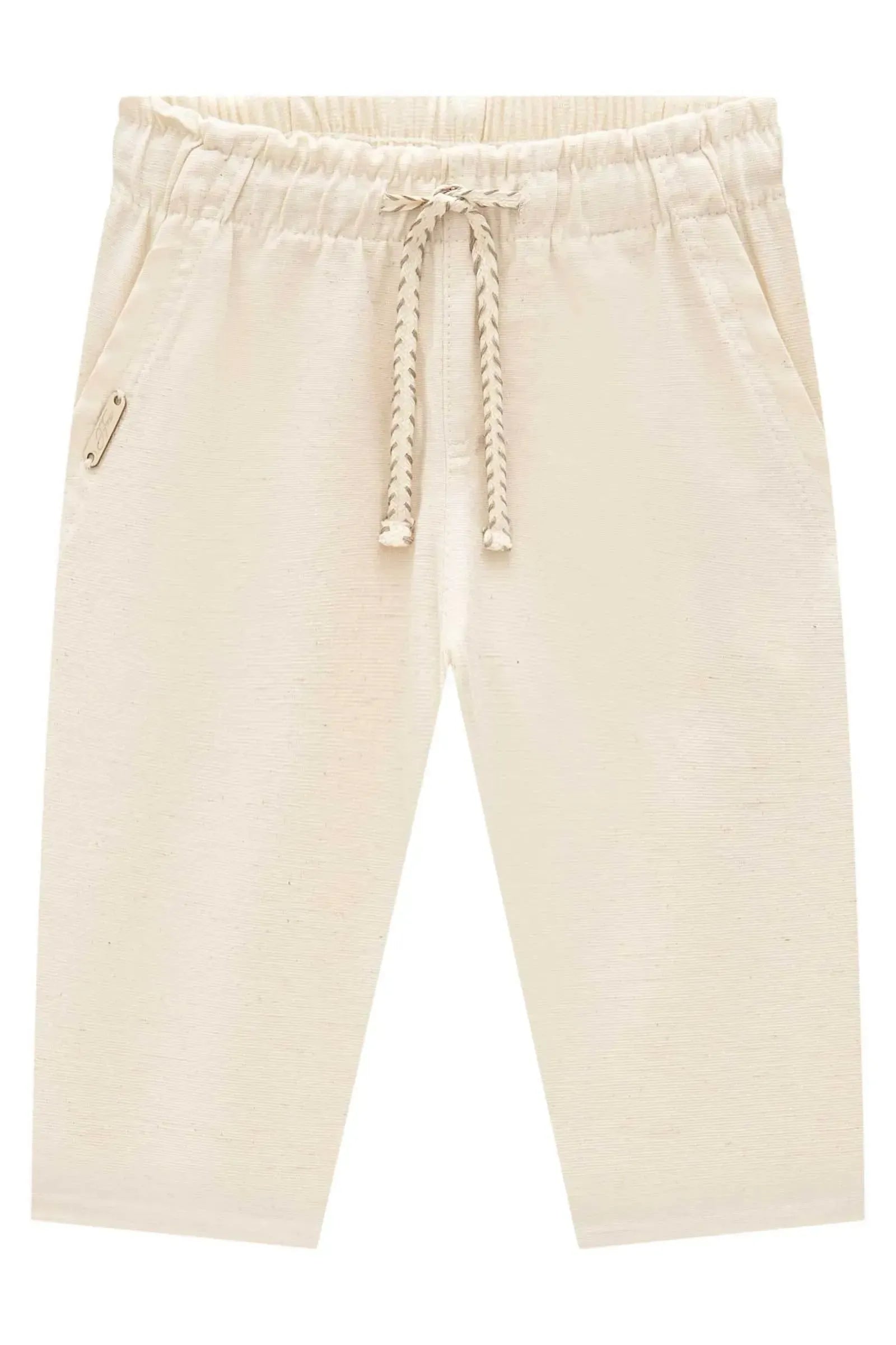 Calça em Linho Santorine com Elastano 94825 Johnny Fox Teen Menino