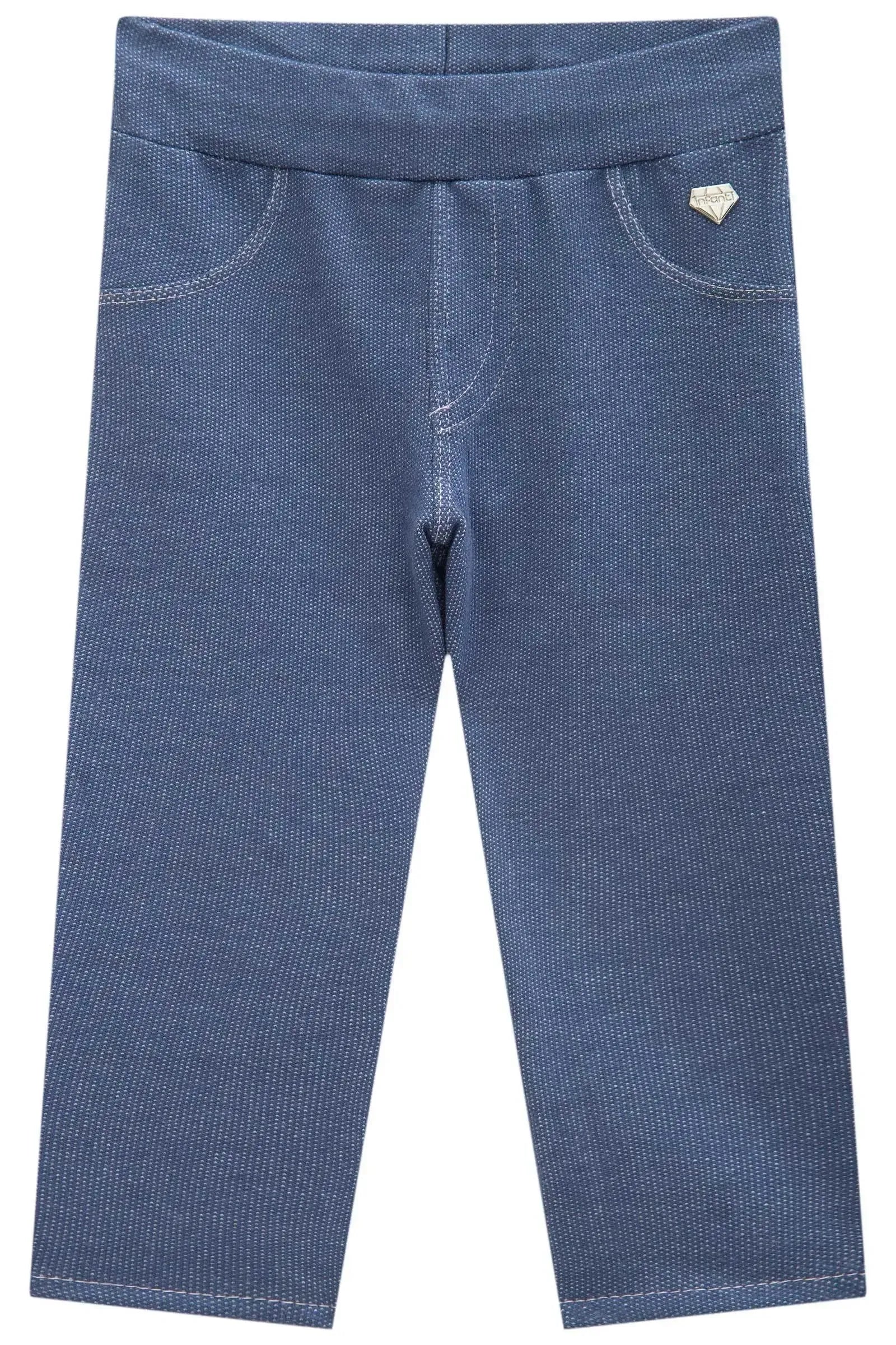Calça em Malha Denim 89847 Infanti Bebê Menina