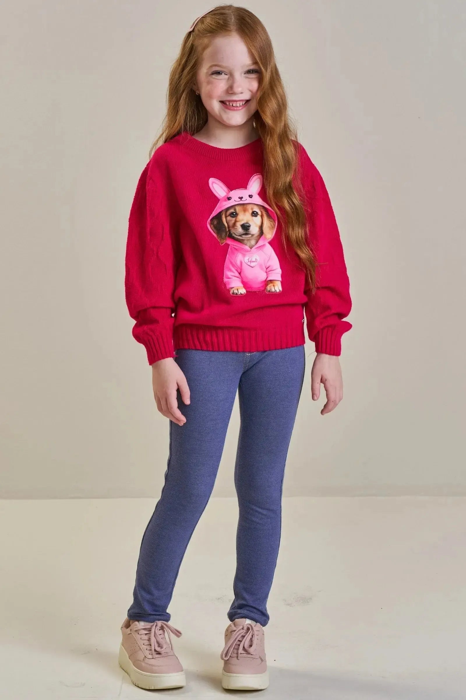 Calça Jegging em Malha Denim 89479 Infanti Infantil Menina