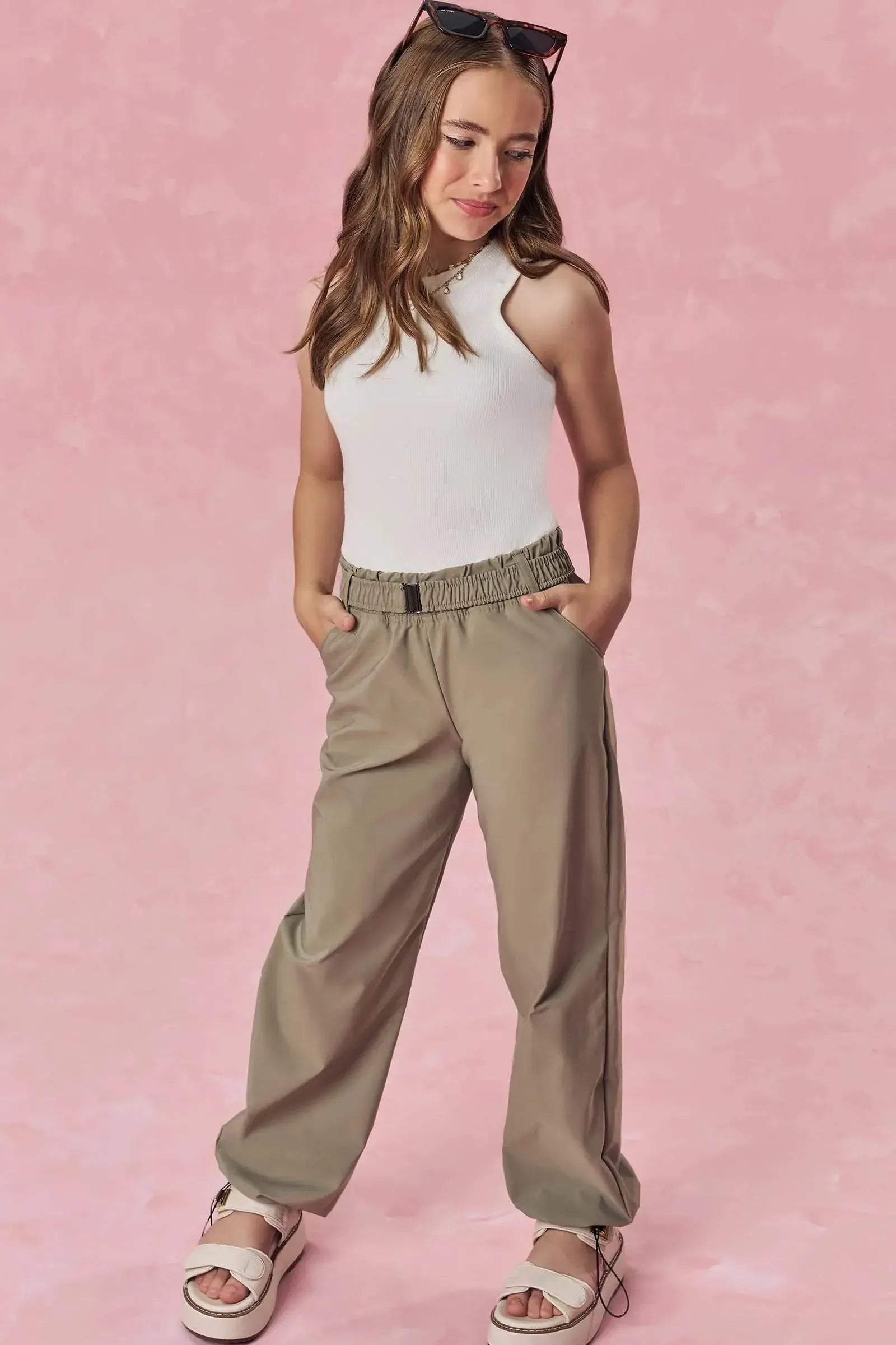 Calça Jogger Comfy em Nylon Alfaiataria 83185 Vic&Vicky Teen Menina