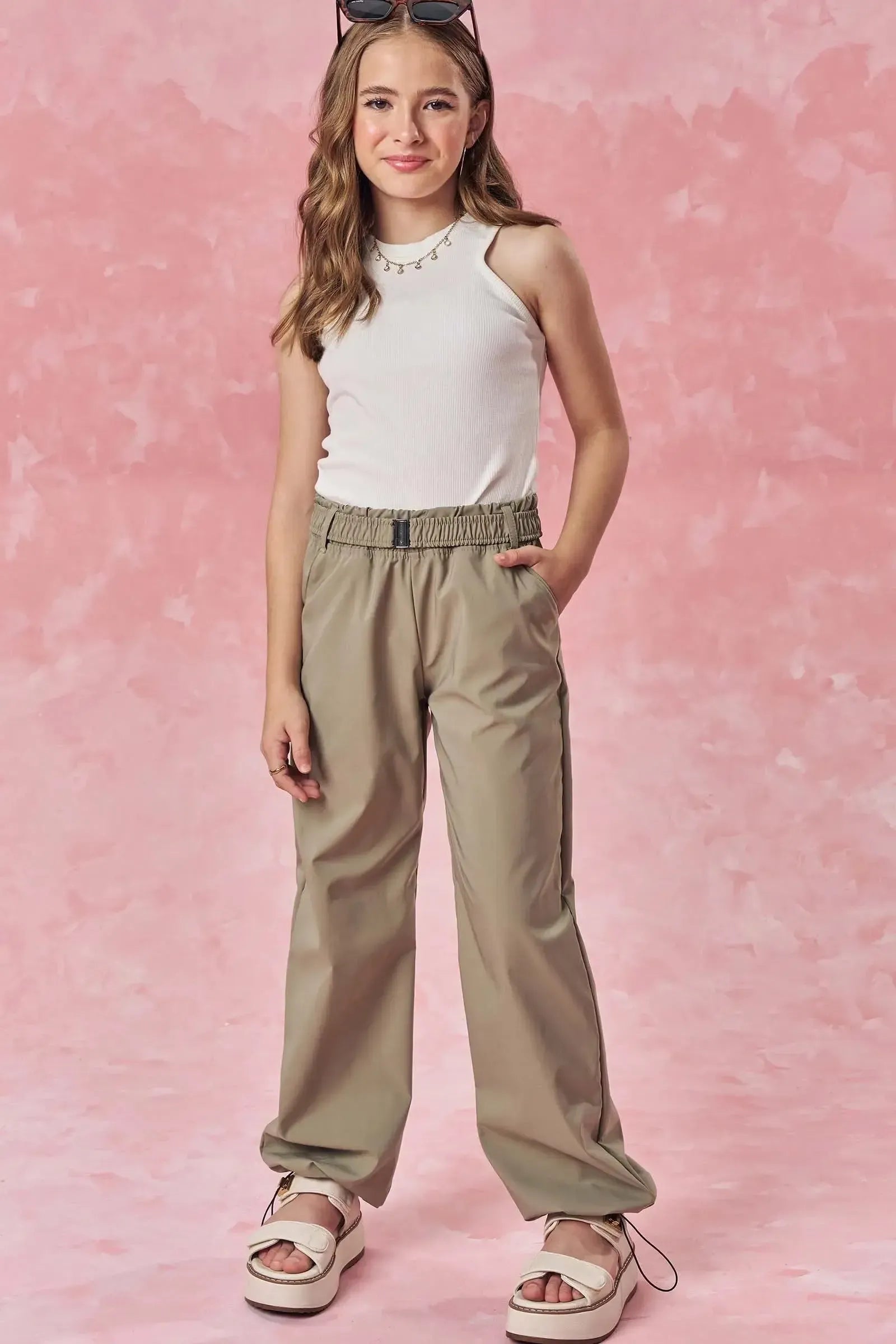 Calça Jogger Comfy em Nylon Alfaiataria 83185 Vic&Vicky Teen Menina