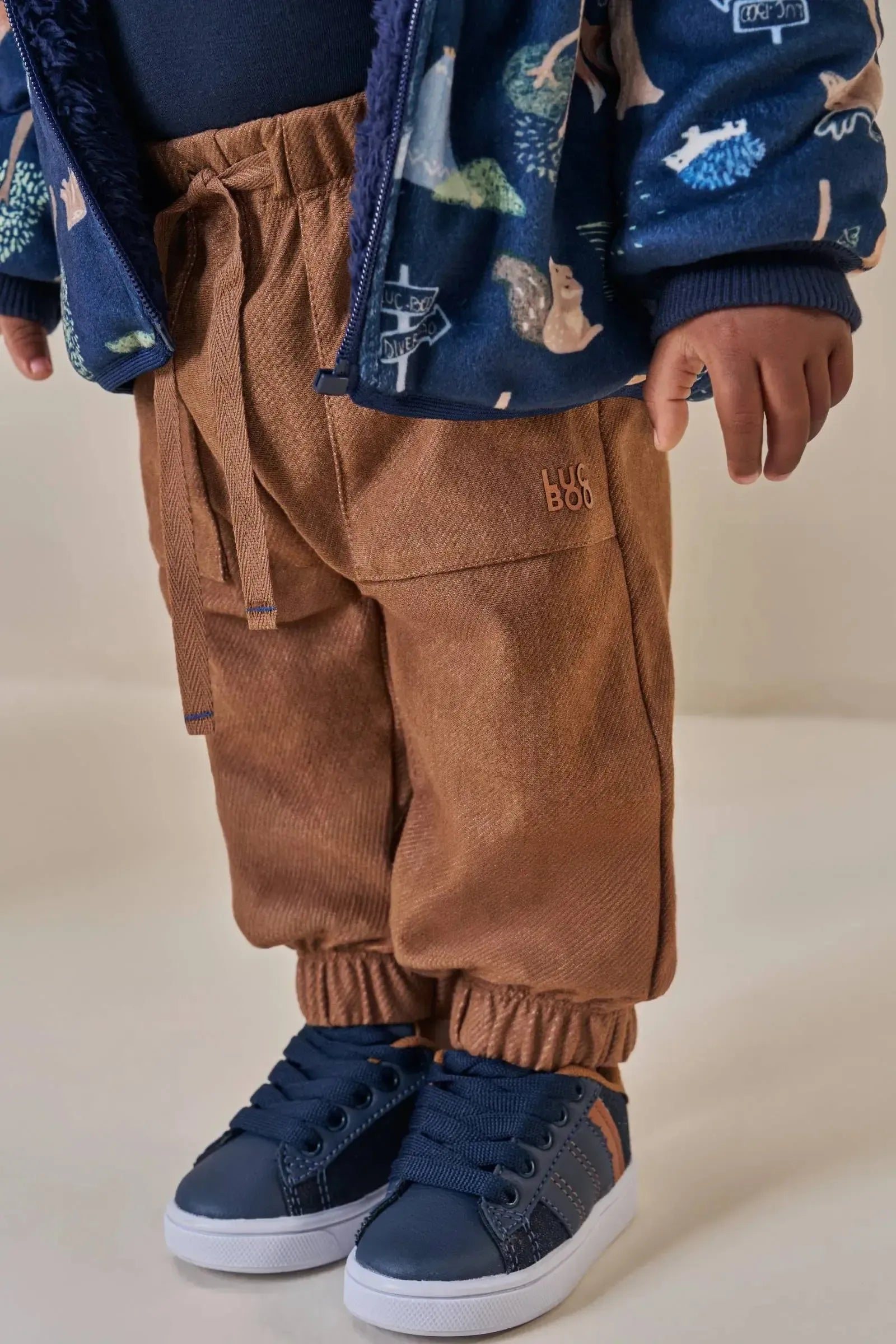 Calça Jogger em Cotton Jeans com Elastano 91743 LucBoo Bebê Menino