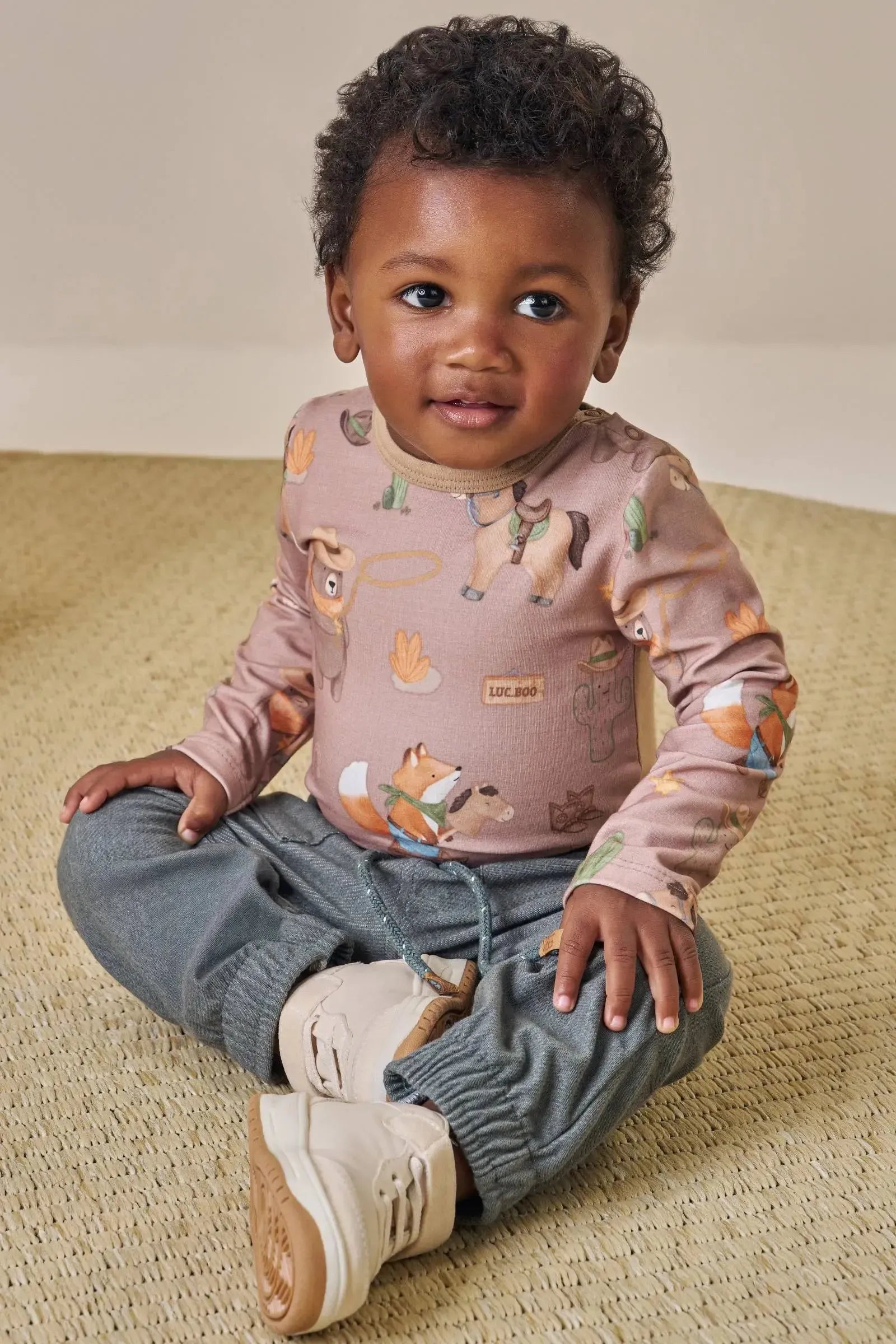 Calça Jogger em Cotton Jeans com Elastano 91743 LucBoo Bebê Menino