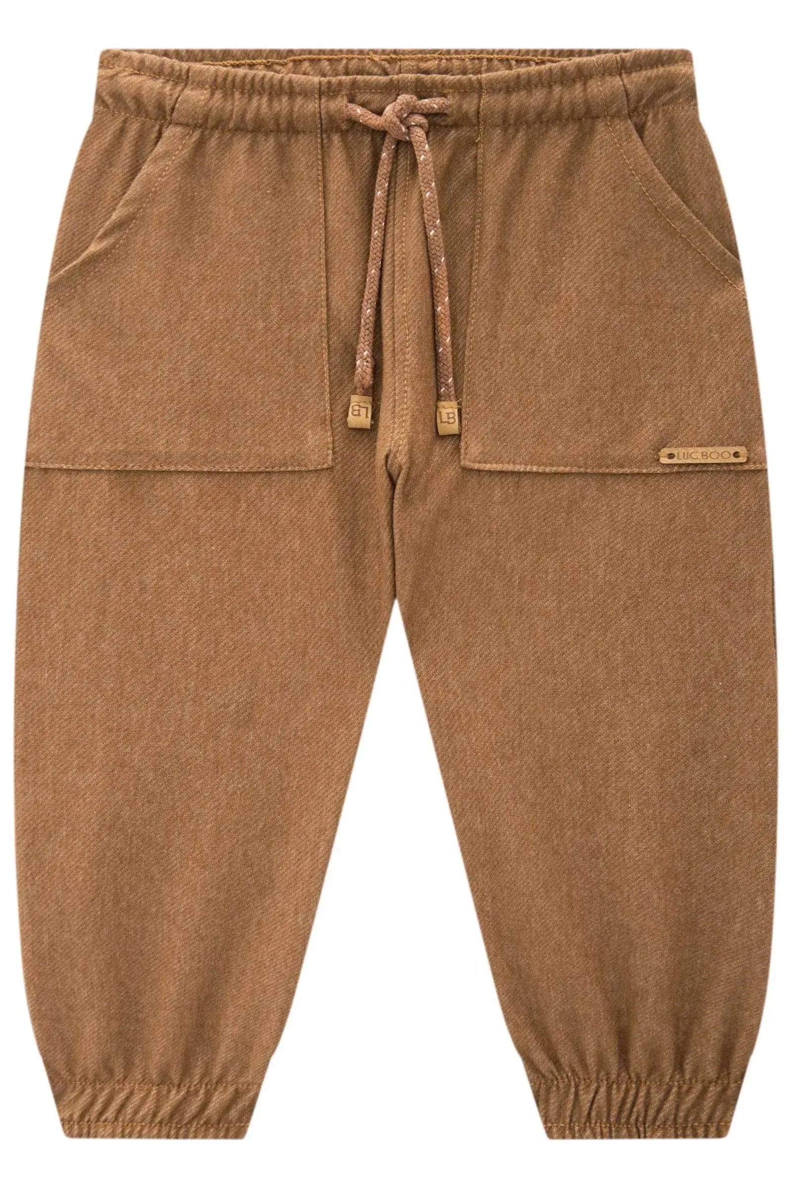 Calça Jogger em Cotton Jeans com Elastano 91743 LucBoo Bebê Menino