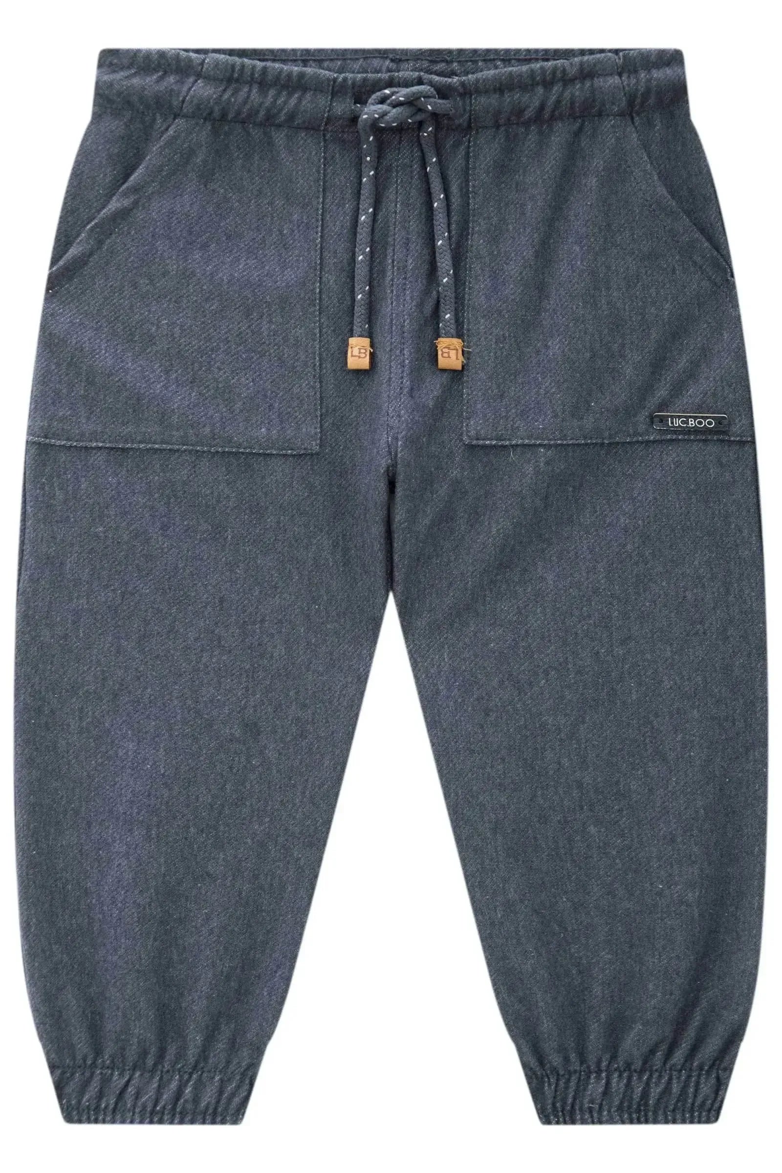 Calça Jogger em Cotton Jeans com Elastano 91743 LucBoo Bebê Menino