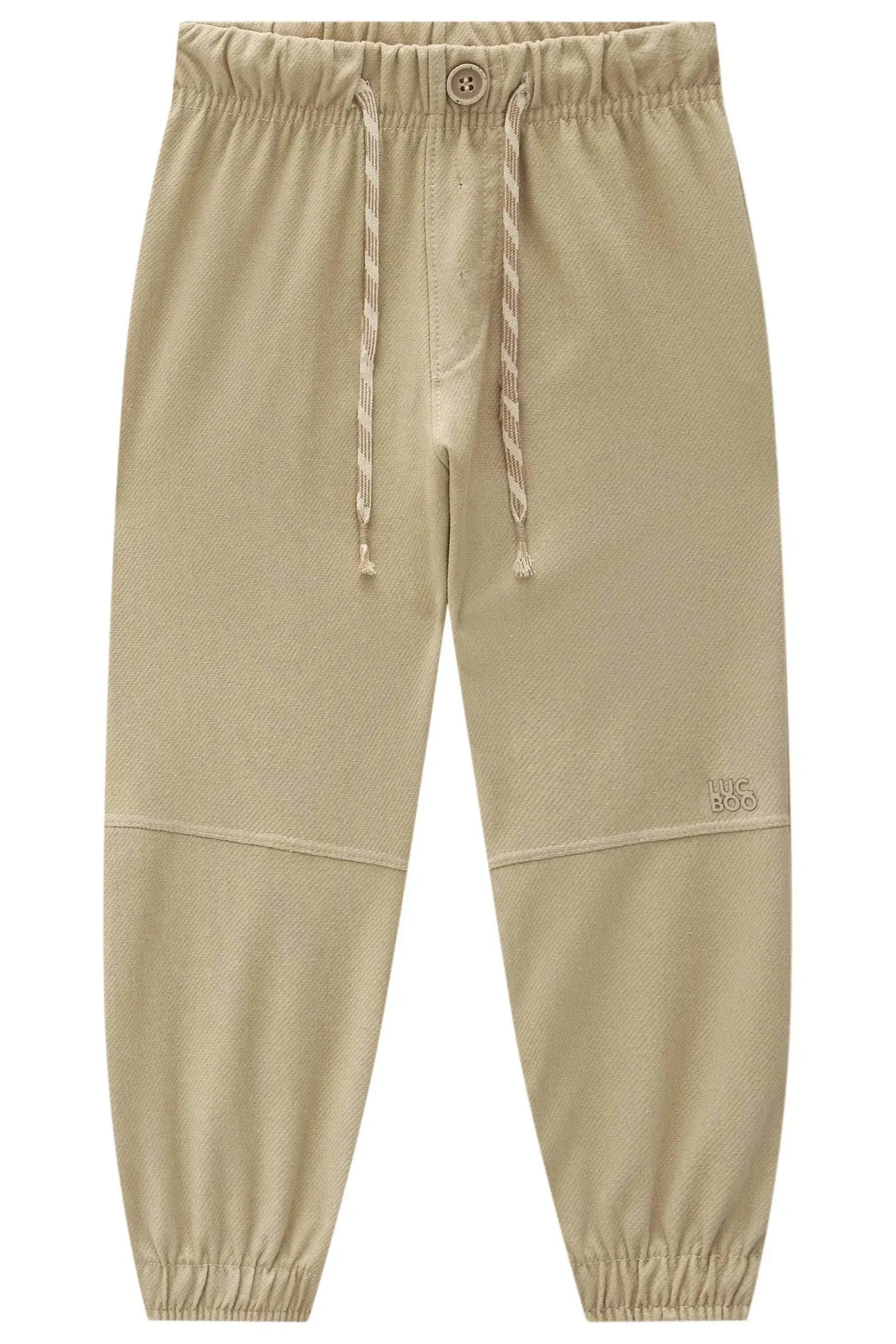 Calça Jogger em Cotton Jeans com Elastano 95369 LucBoo Infantil Menino