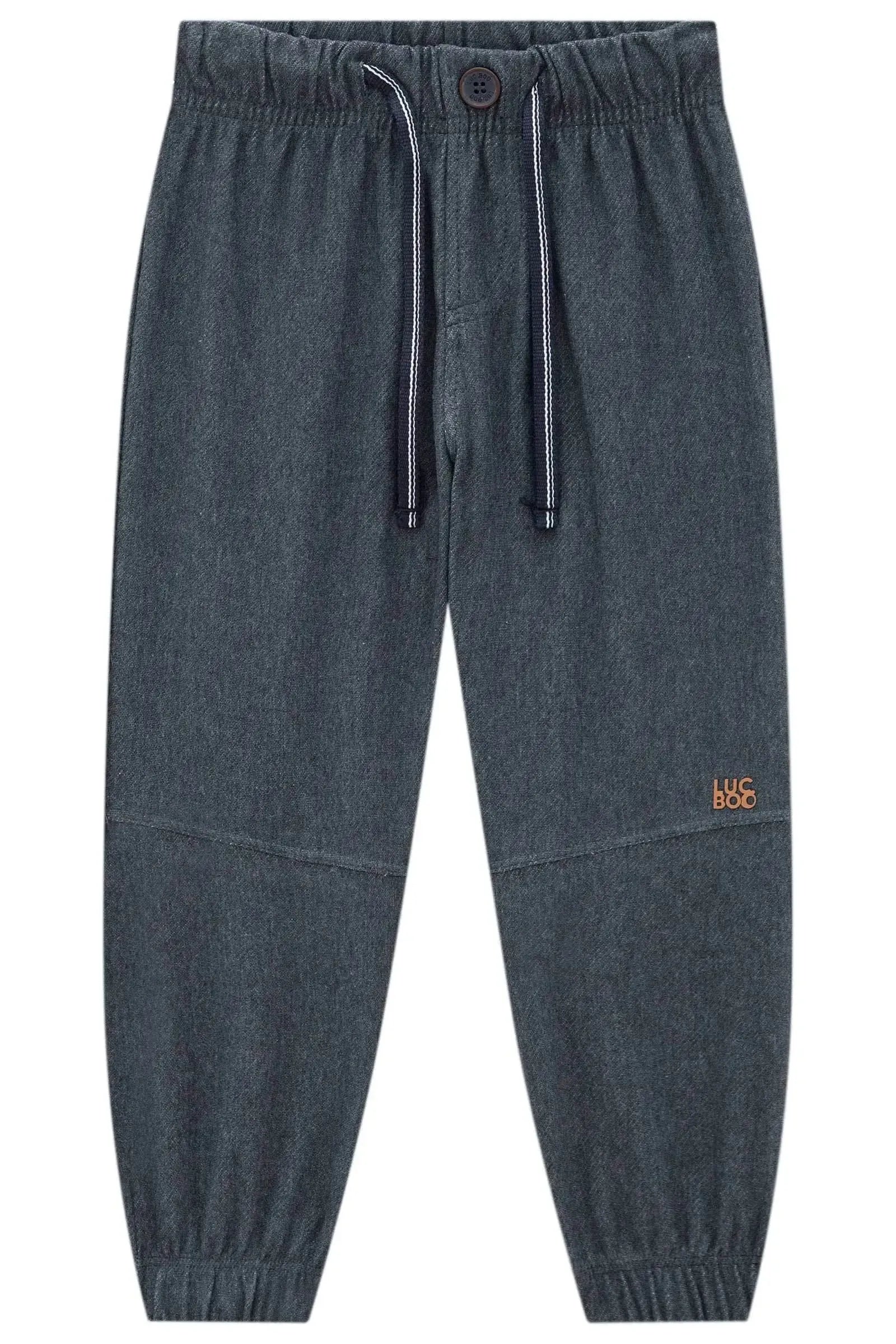 Calça Jogger em Cotton Jeans com Elastano 95400 LucBoo Infantil Menino