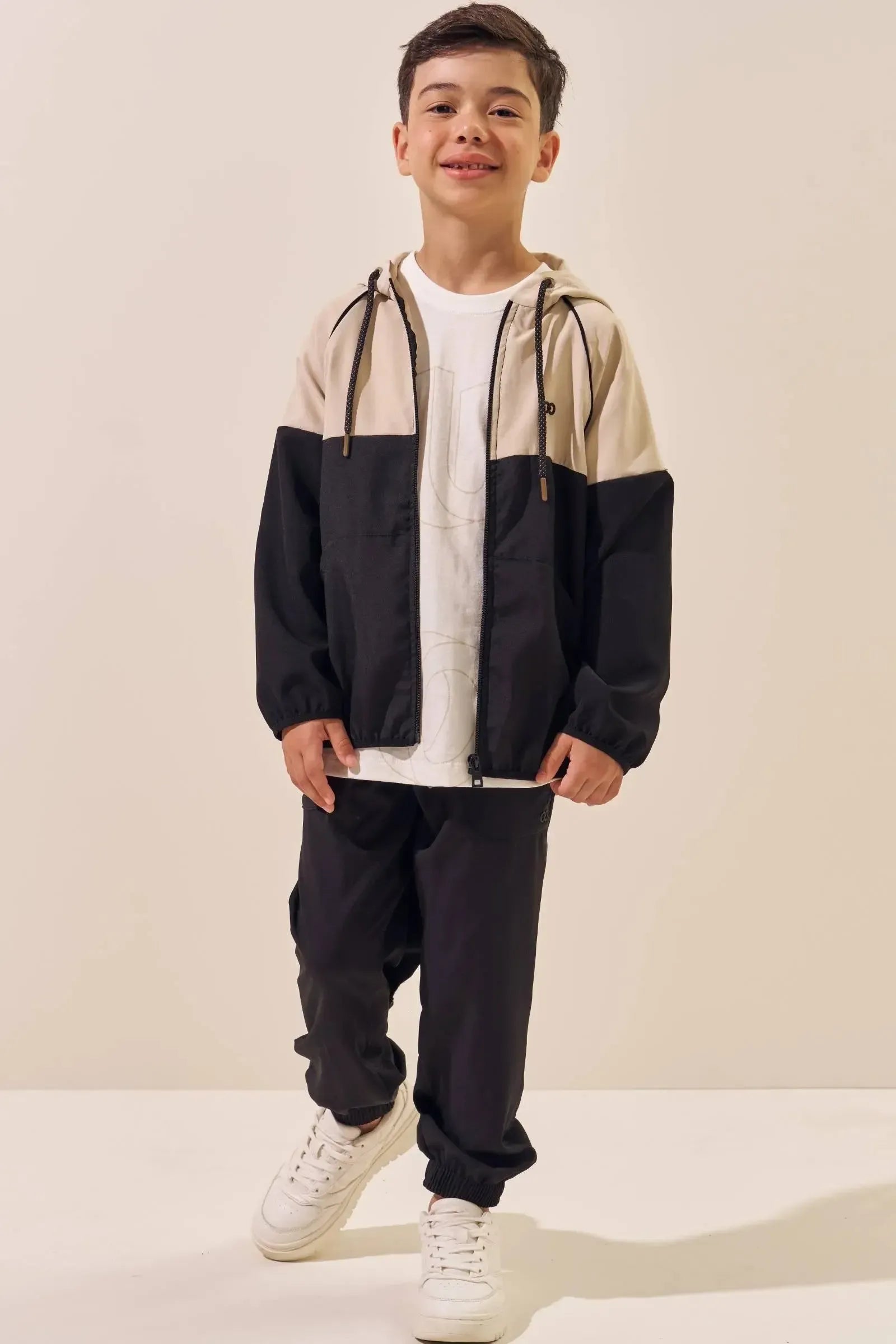 Calça Jogger em Hidronatic Supersoft Premium com Elastano 97060 LucBoo Infantil Menino