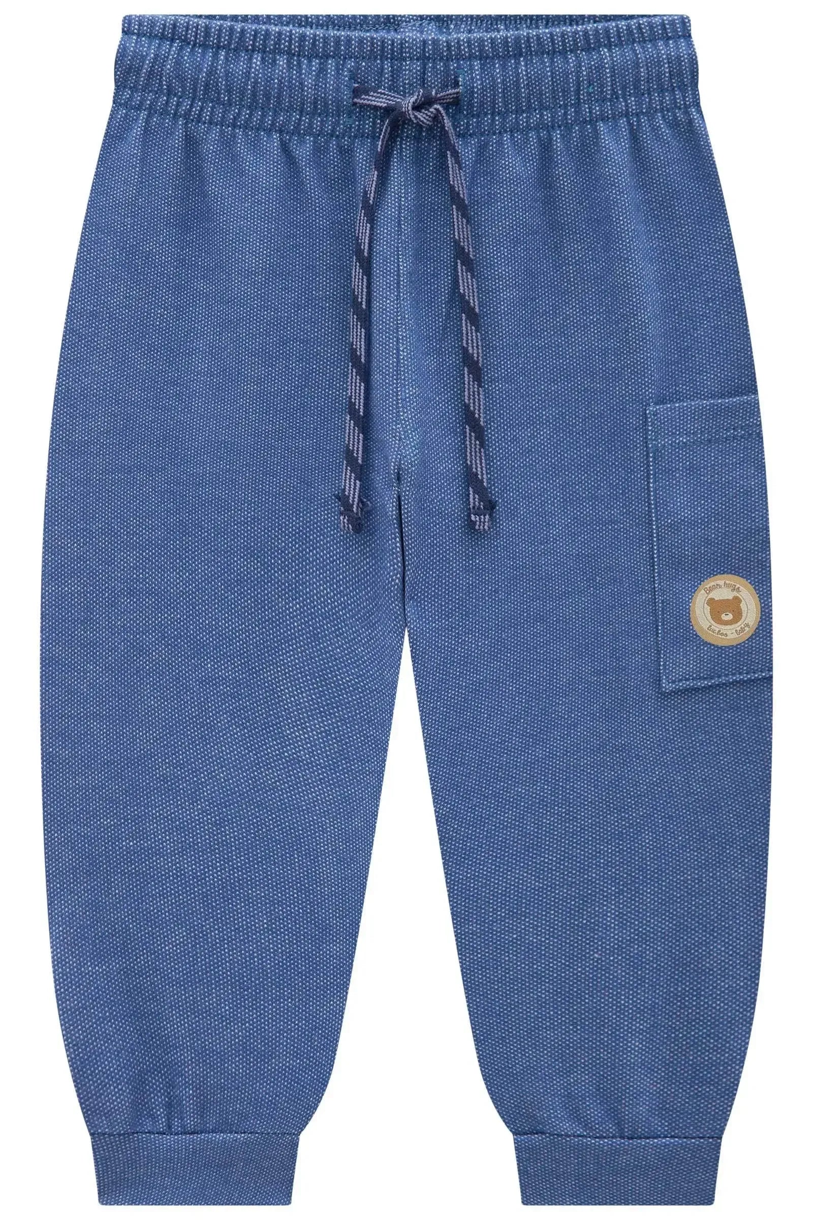 Calça Jogger em Malha Denim com Elastano 84522 LucBoo Bebê Menino