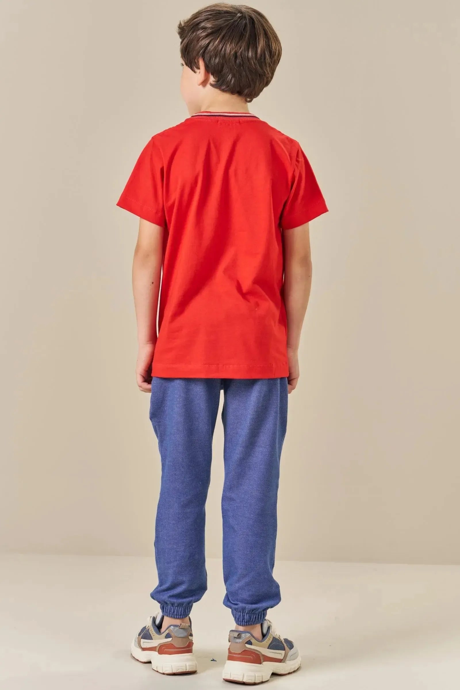Calça Jogger em Malha Denim com Elastano 84825 LucBoo Infantil Menino