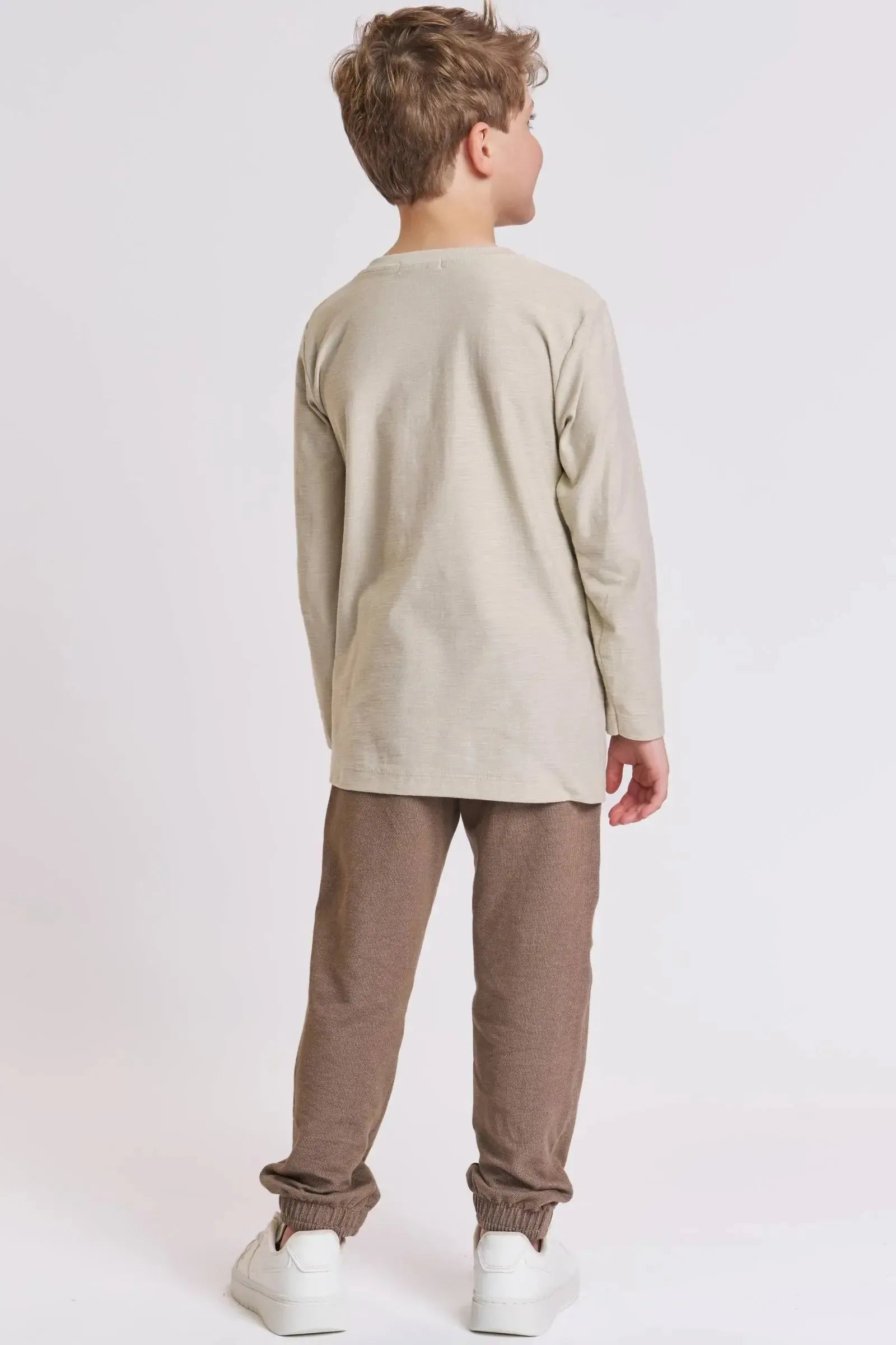 Calça Jogger em Malha Denim com Elastano 89982 LucBoo Infantil Menino