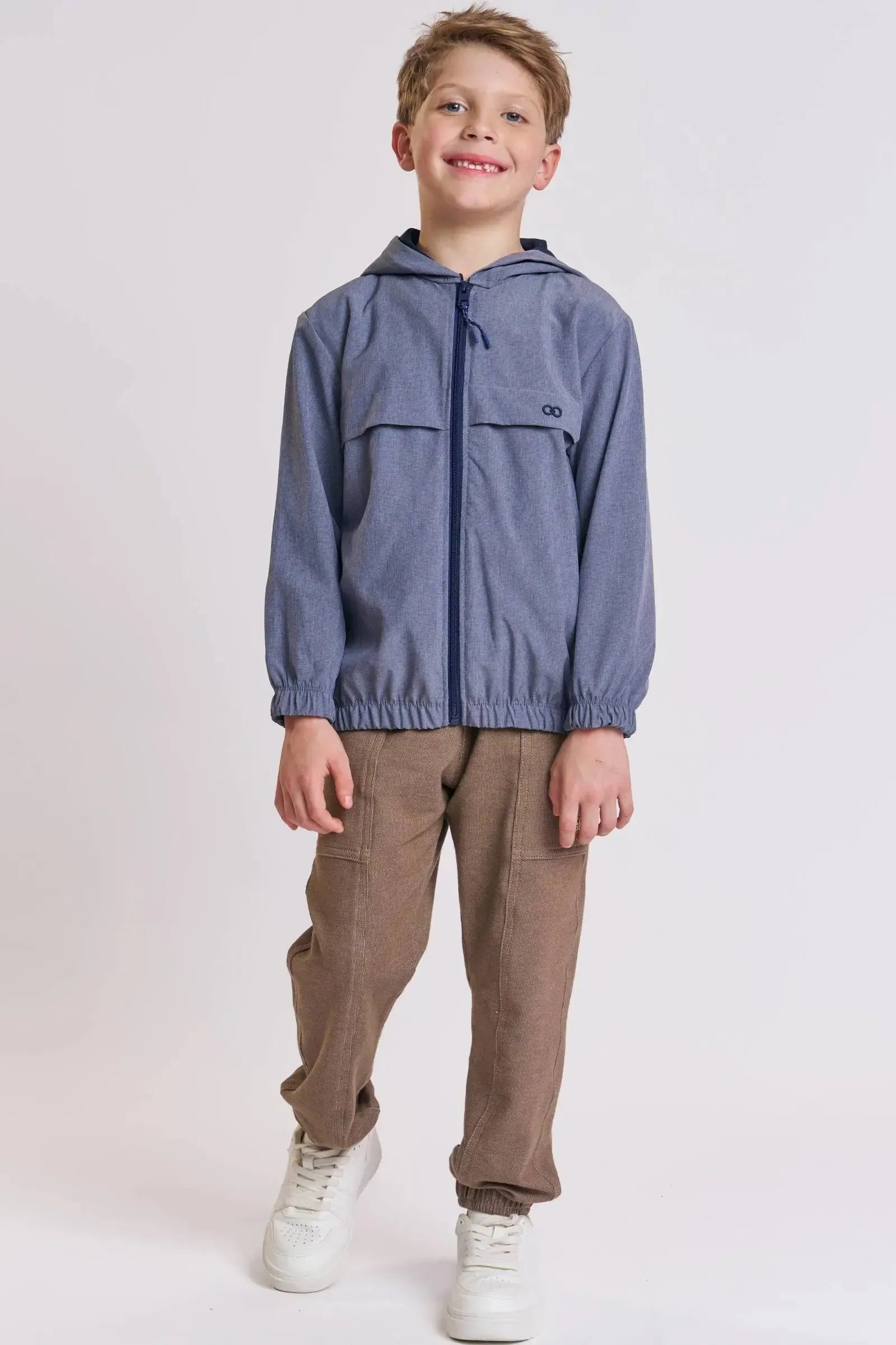 Calça Jogger em Malha Denim com Elastano 89982 LucBoo Infantil Menino