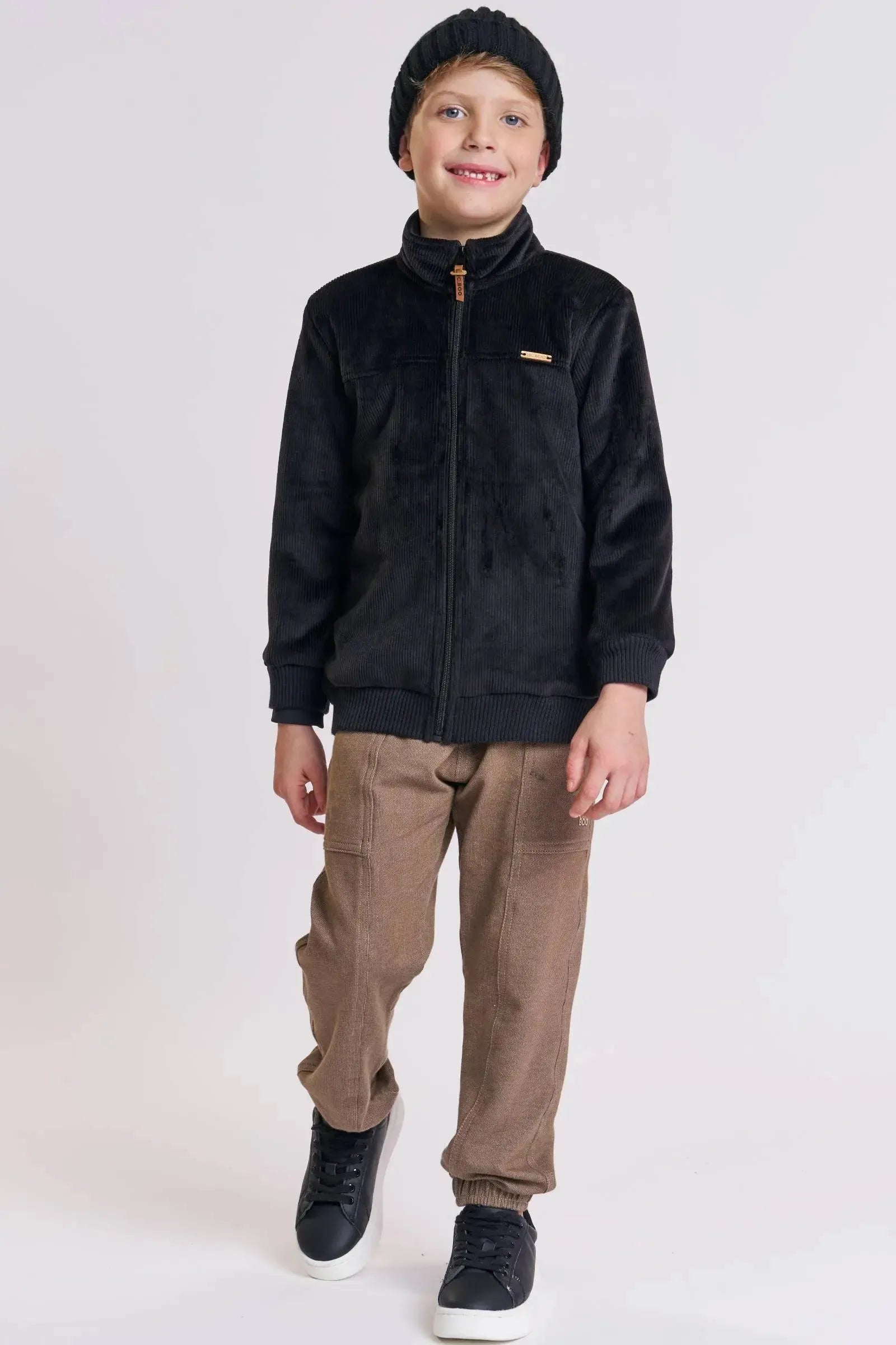 Calça Jogger em Malha Denim com Elastano 89982 LucBoo Infantil Menino