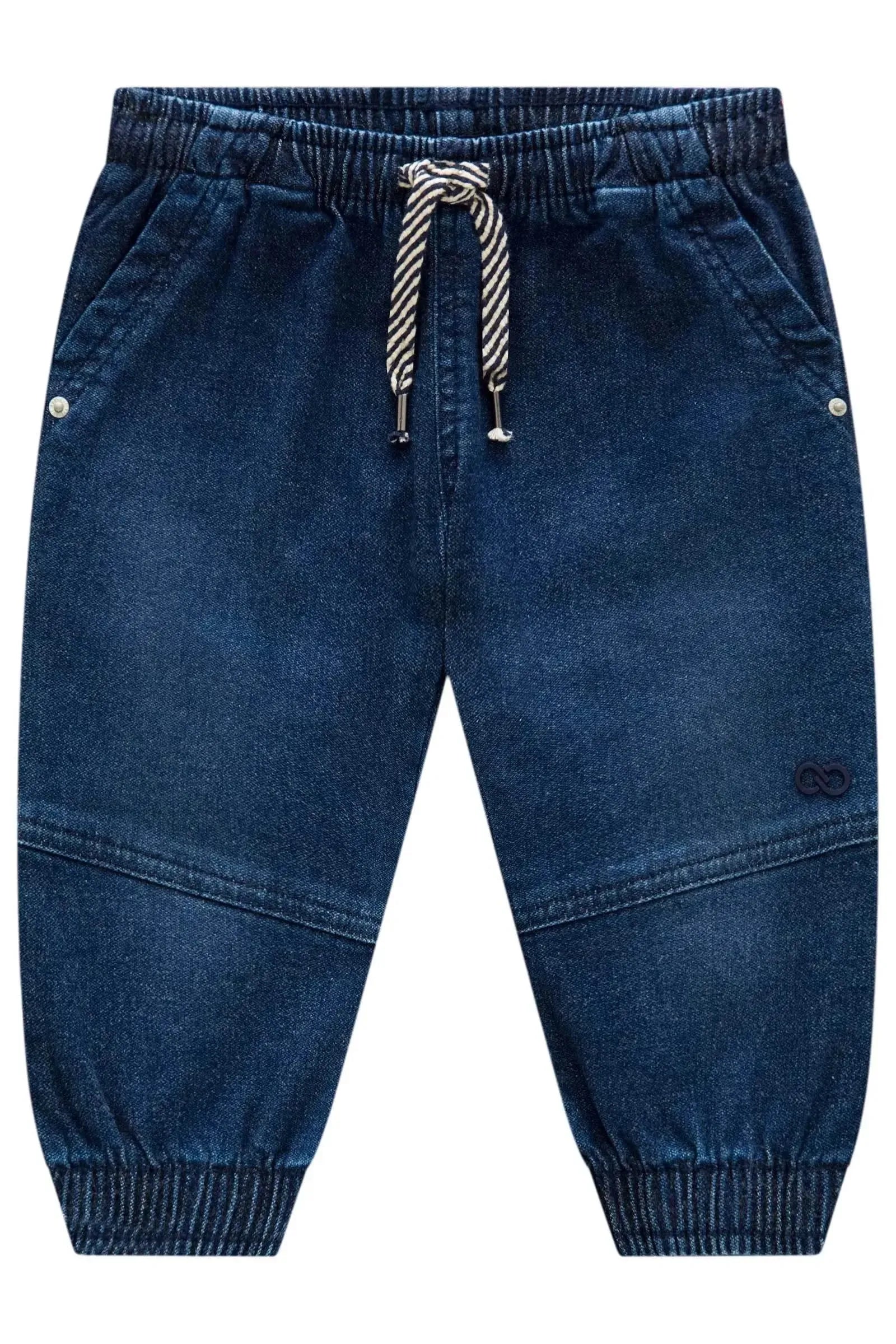 Calça Jogger em Malha Jeans Trek com Elastano 91744 LucBoo Bebê Menino