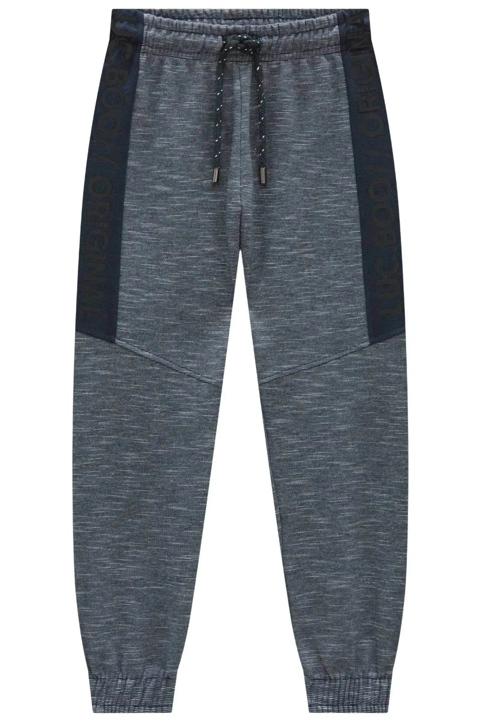 Calça Jogger em Mesclado Bicolor 89727 LucBoo Infantil Menino