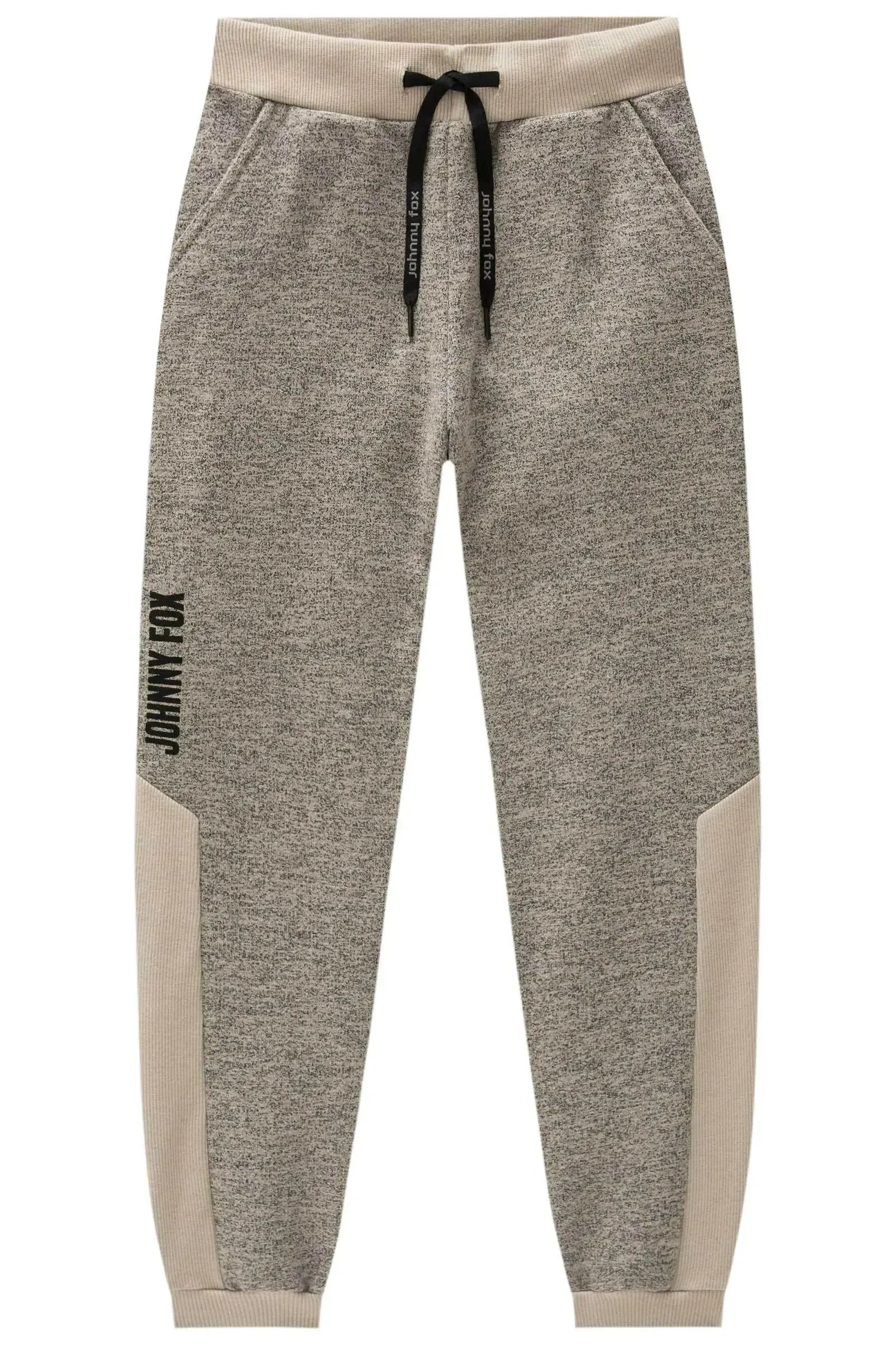 Calça Jogger em Moletom Grécia 3 Cabos com Pelúcia 92724 Johnny Fox Teen Menino