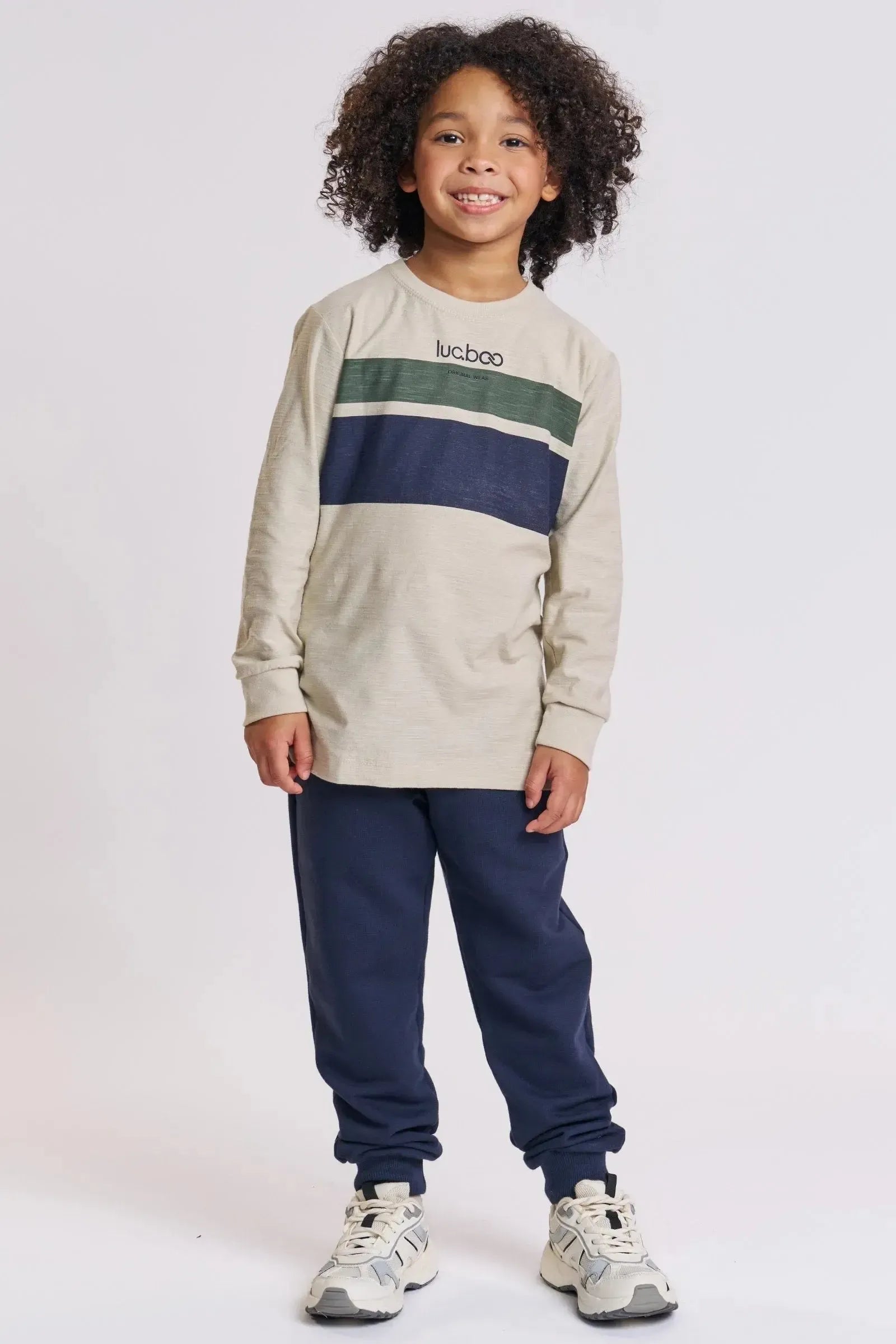 Calça Jogger em Moletom sem Pelúcia 92936 LucBoo Infantil Menino