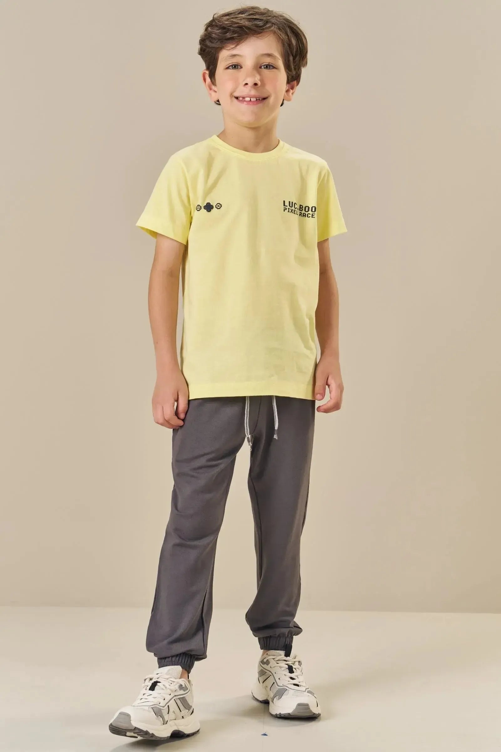 Calça Jogger em Molevisco 84495 LucBoo Infantil Menino