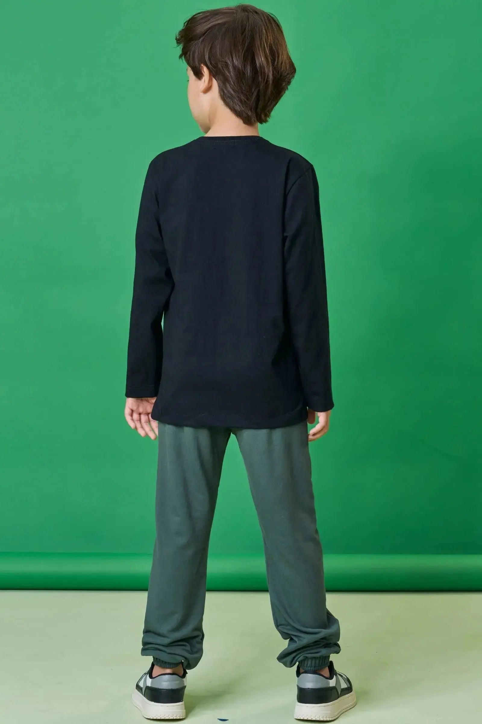 Calça Jogger em Molevisco com Elastano 90715 LucBoo Infantil Menino