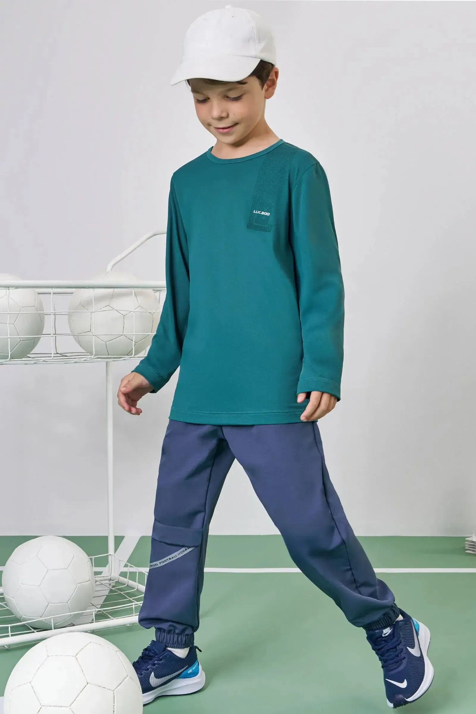 Calça Jogger em Nylon Ultrastretch com Elastano 90420 LucBoo Infantil Menino