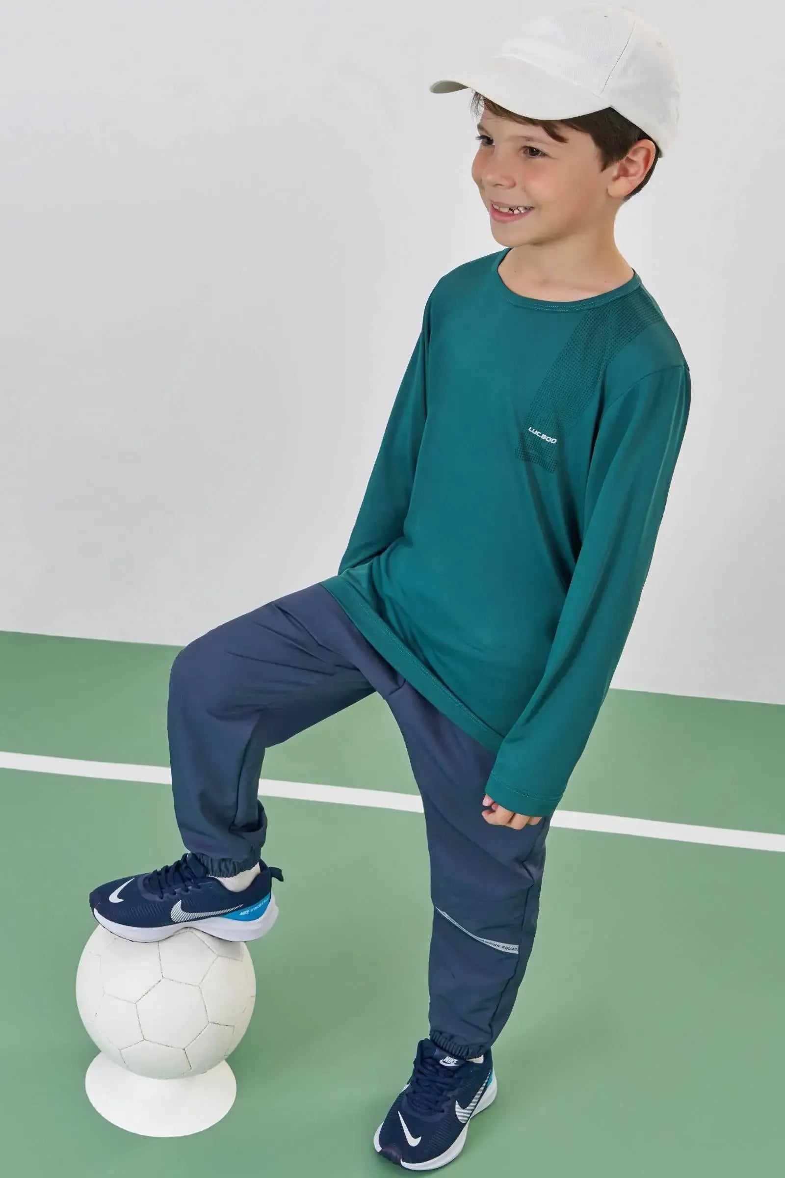 Calça Jogger em Nylon Ultrastretch com Elastano 90420 LucBoo Infantil Menino