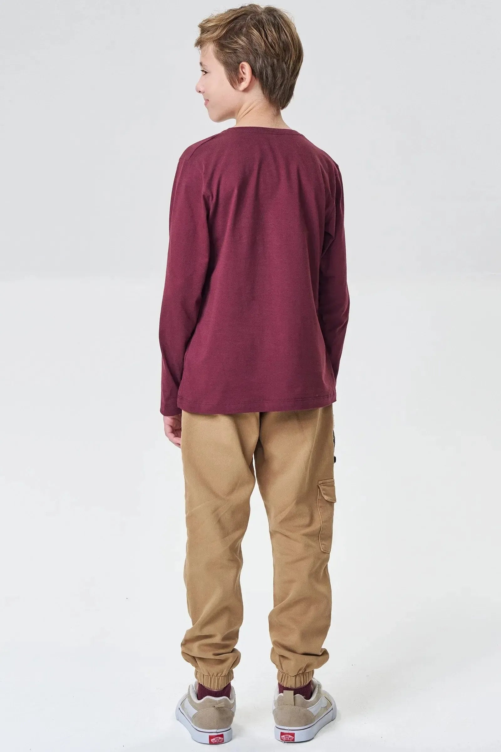 Calça Jogger em Sarja Squash com Elastano 90109 Johnny Fox Teen Menino