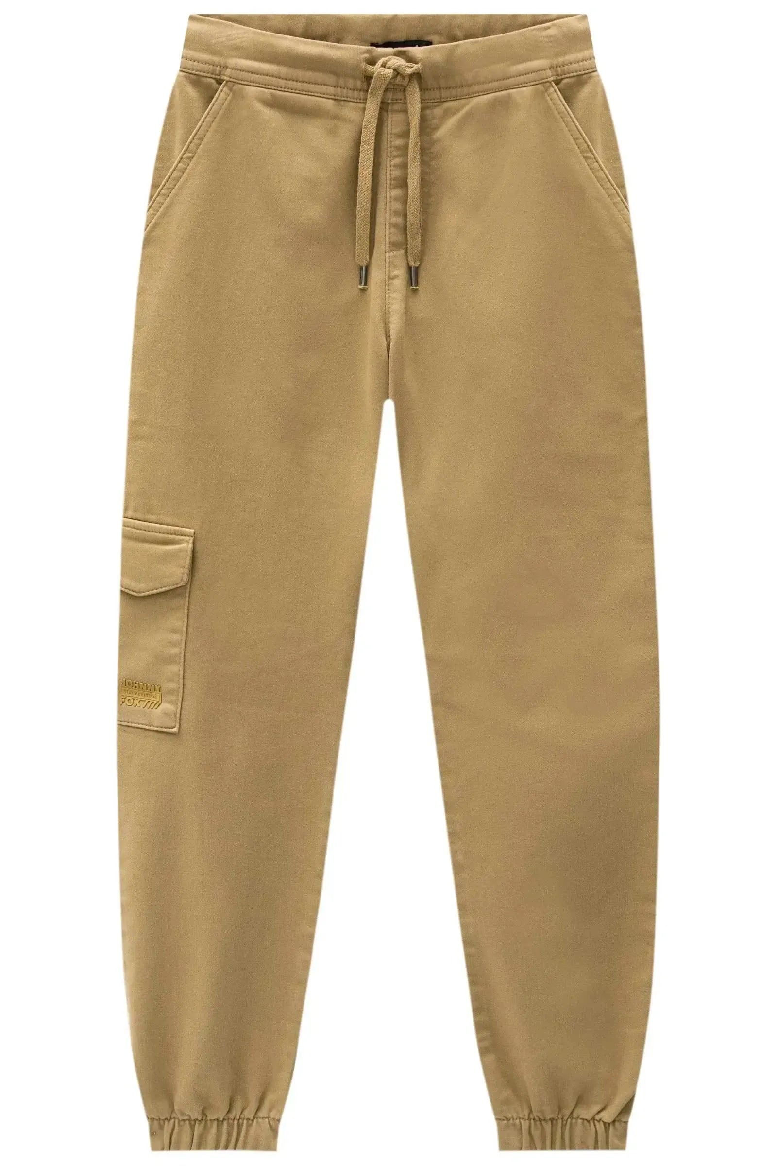 Calça Jogger em Sarja Squash com Elastano 90109 Johnny Fox Teen Menino