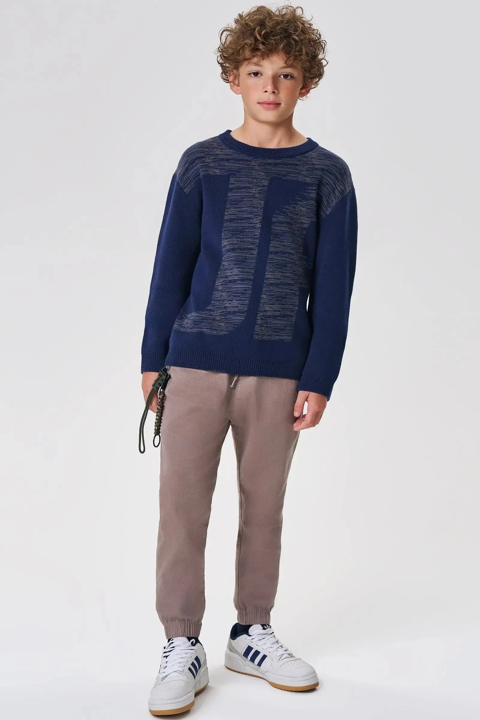 Calça Jogger em Sarja Stretch com Elastano 90232 Johnny Fox Teen Menino