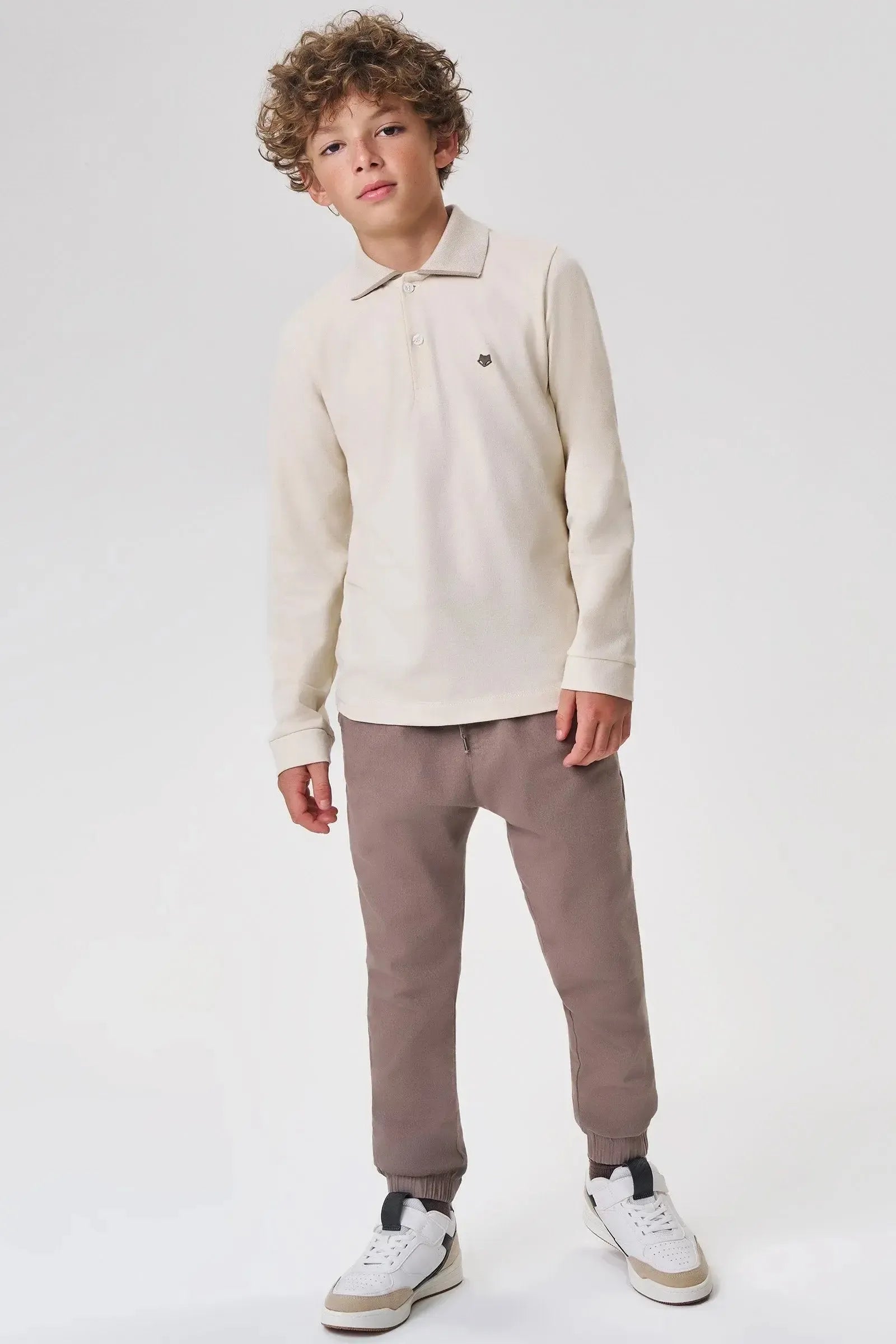 Calça Jogger em Sarja Stretch com Elastano 90232 Johnny Fox Teen Menino